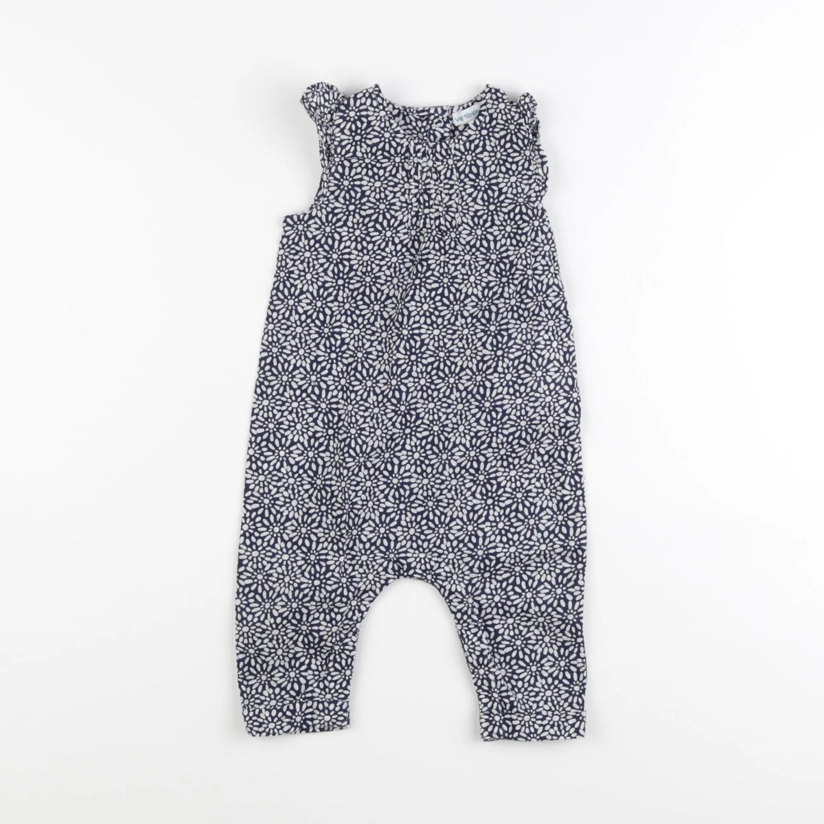 Vertbaudet - combinaison bleu, blanc - 6 mois