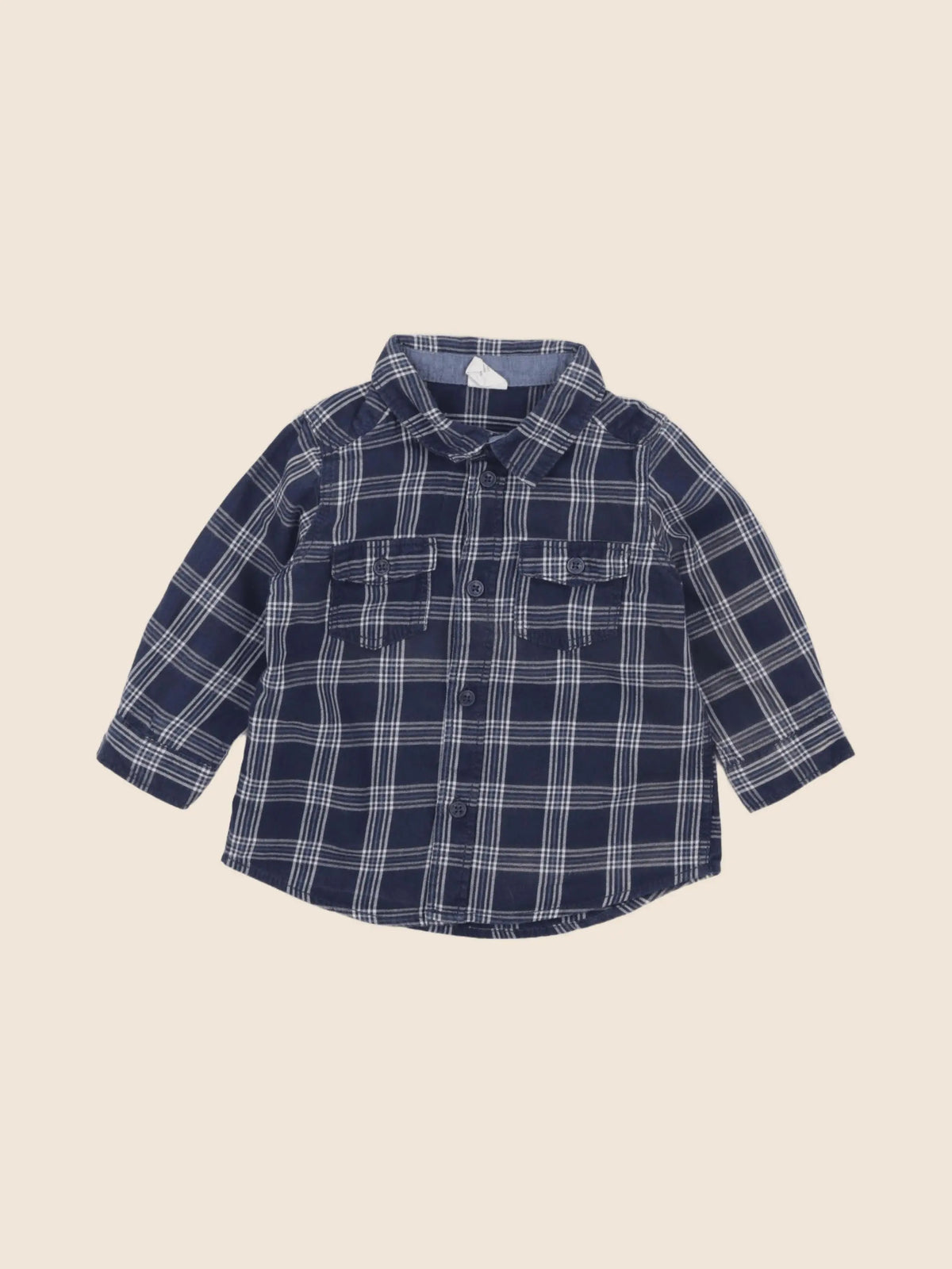 H&M - chemise bleu - 6 mois