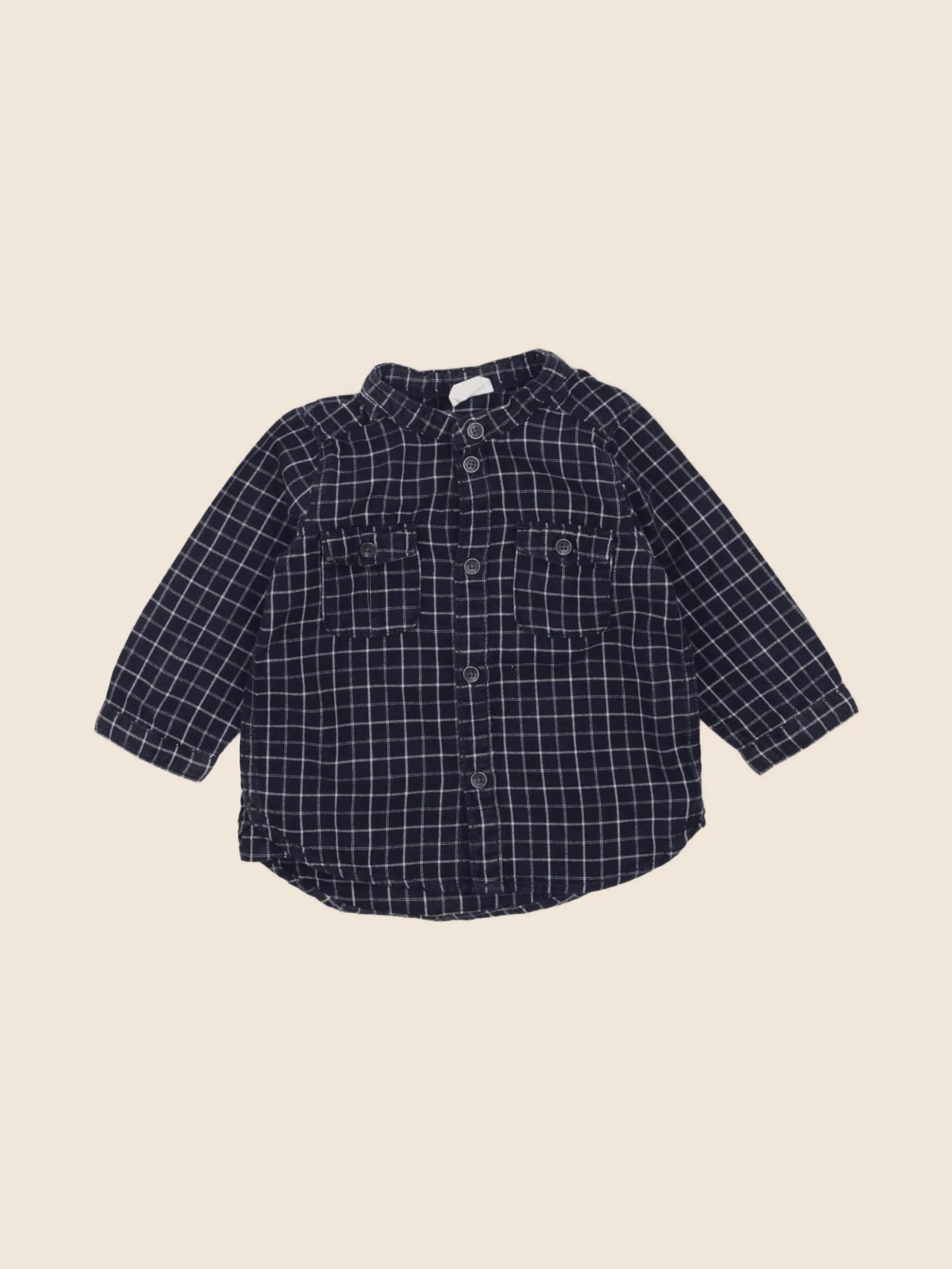 H&M - chemise bleu - 6 mois