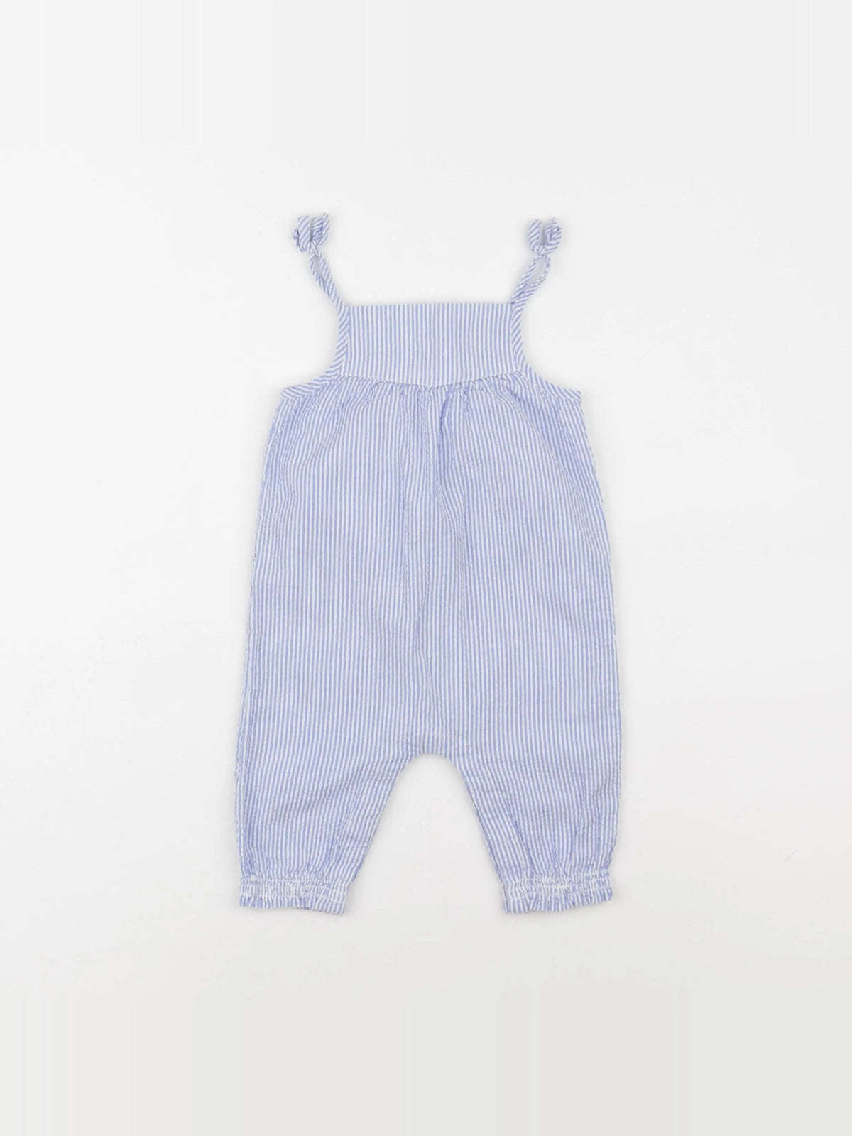 Vertbaudet - combinaison blanc, bleu - 6 mois