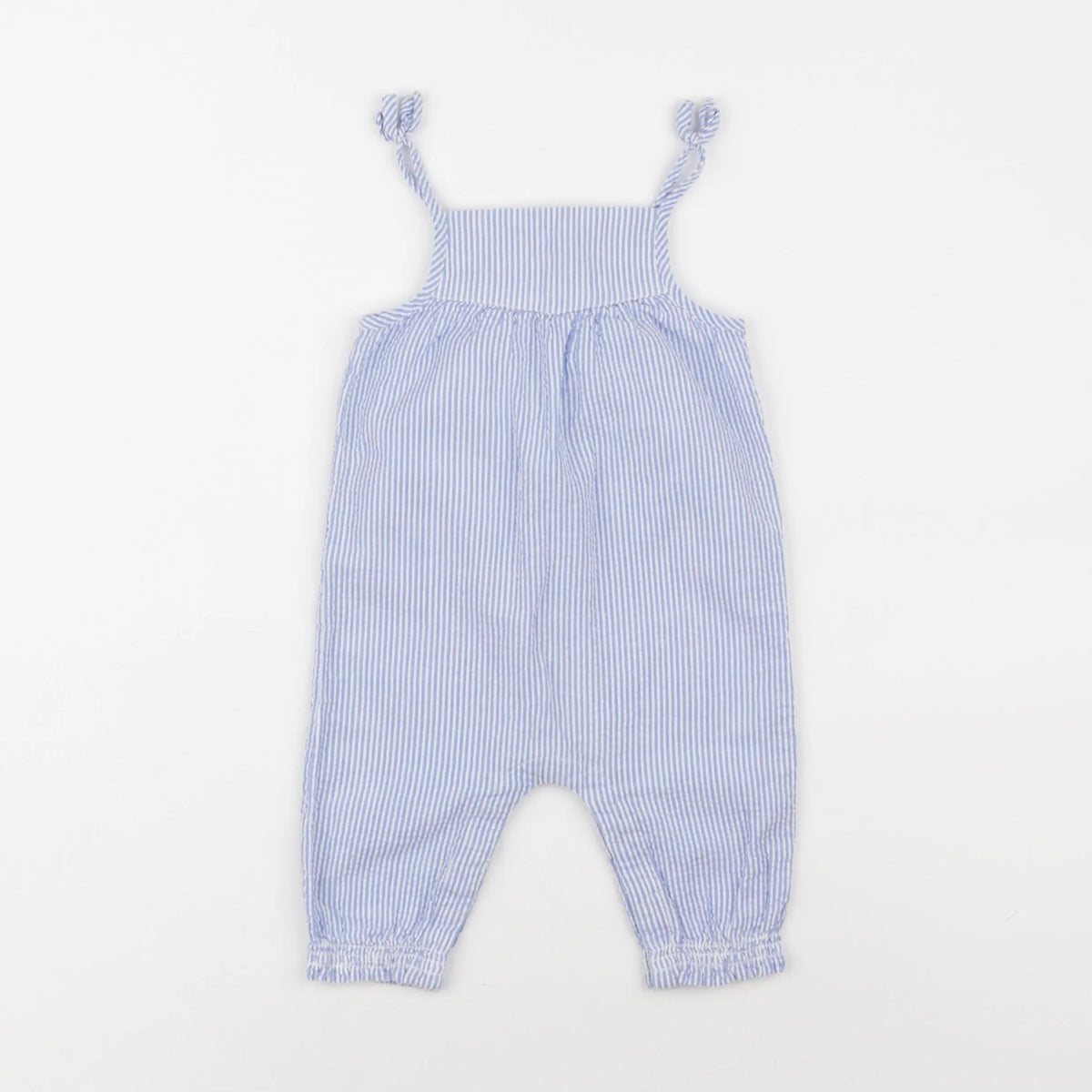 Vertbaudet - combinaison blanc, bleu - 6 mois