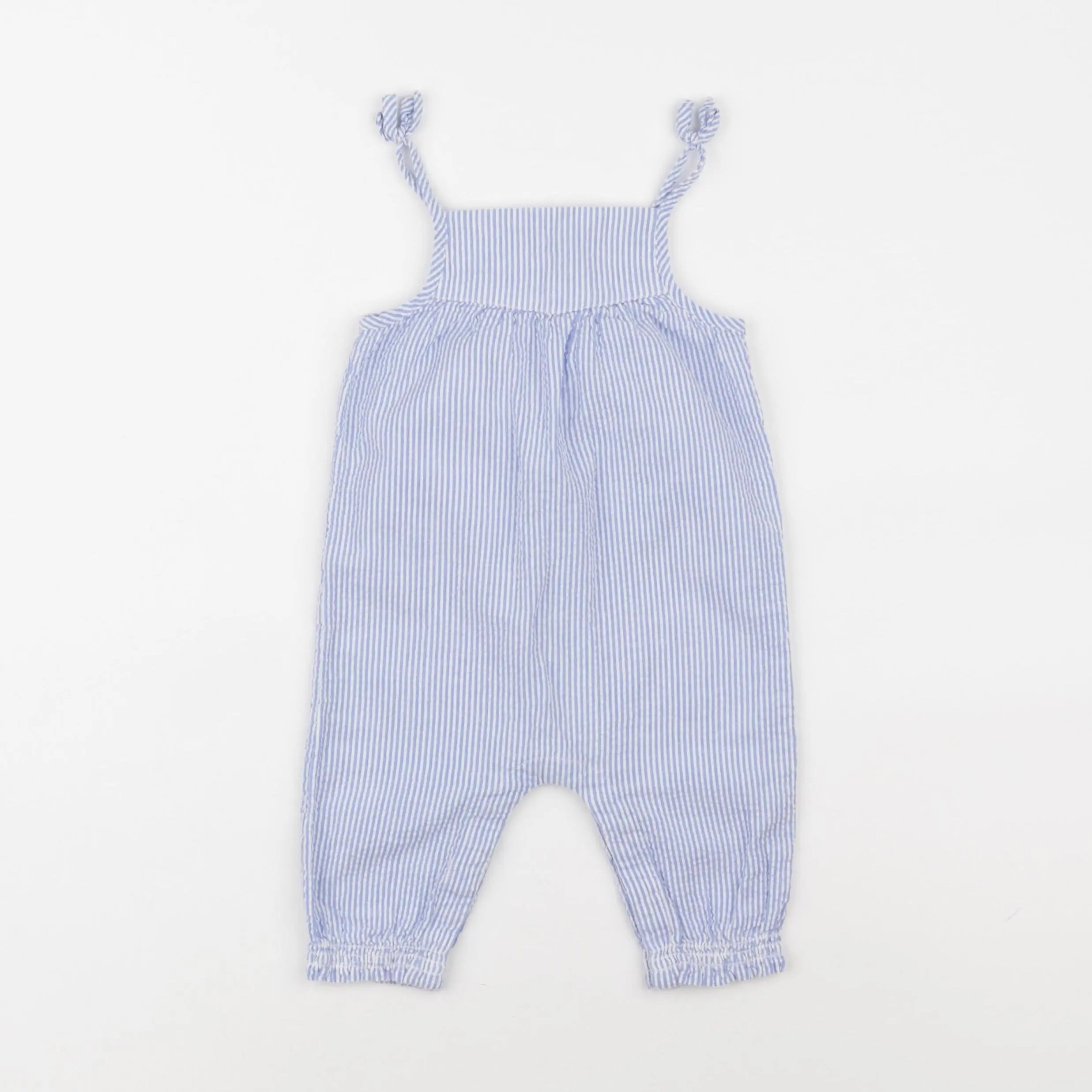 Vertbaudet - combinaison blanc, bleu - 6 mois
