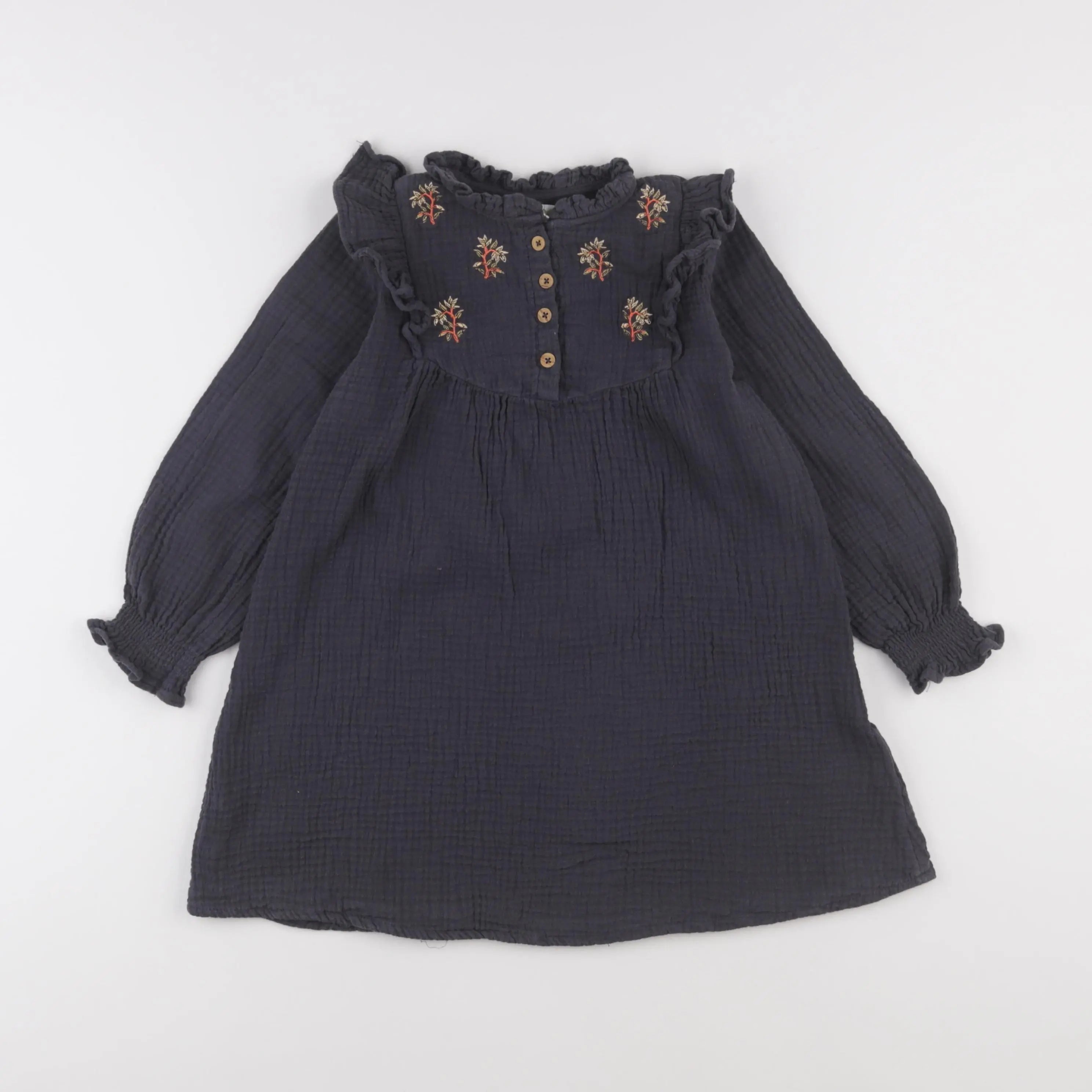 Vertbaudet - robe gris - 6 ans