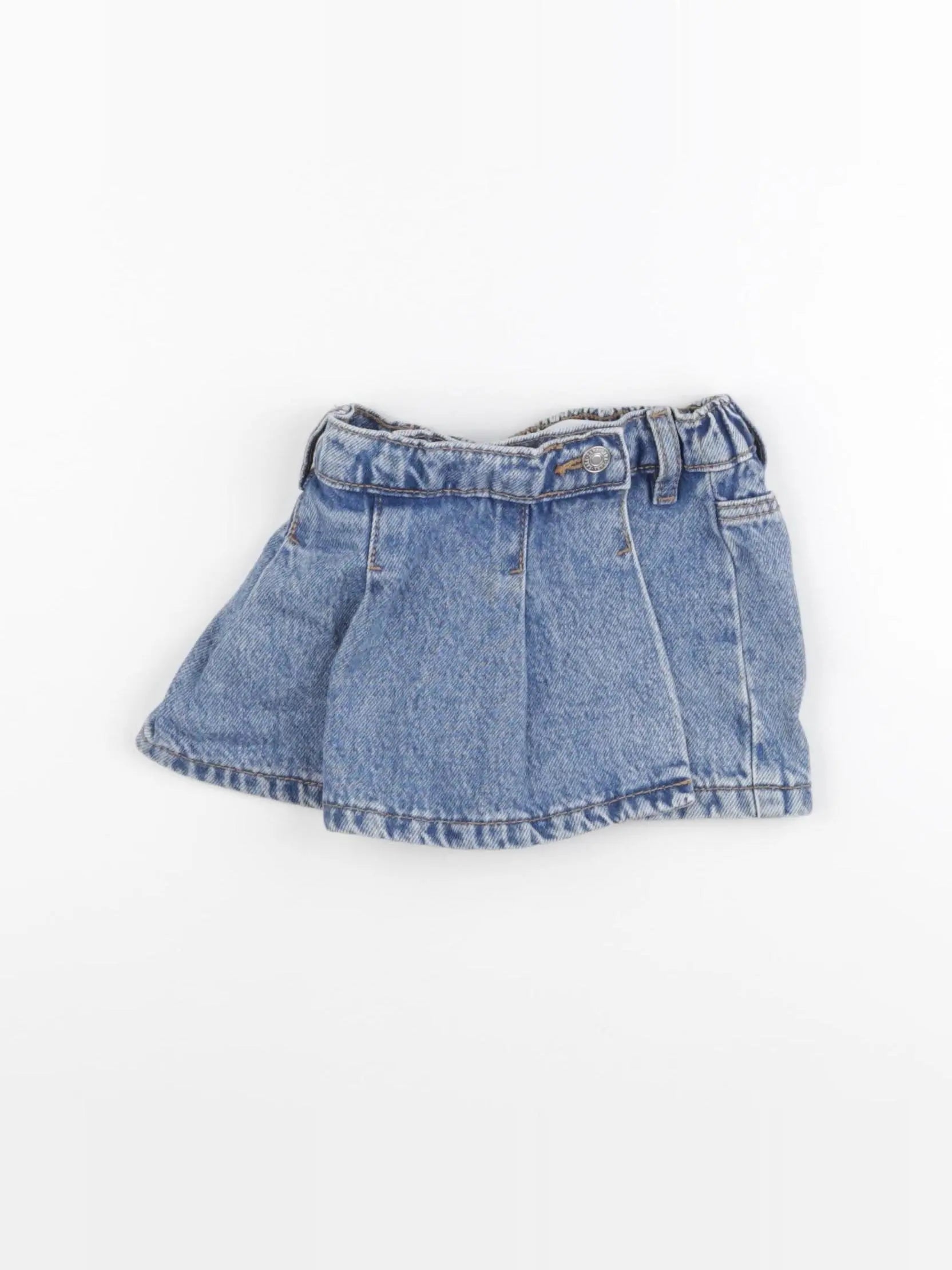Zara - jupe short bleu - 18/24 mois
