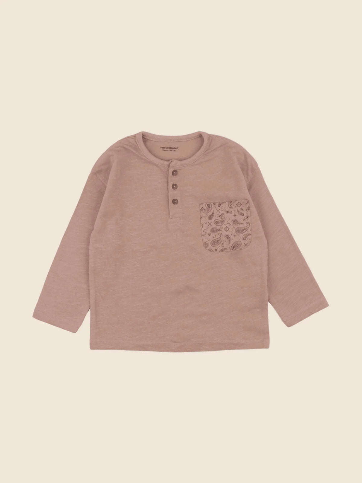 Vertbaudet - tee-shirt marron - 2 ans