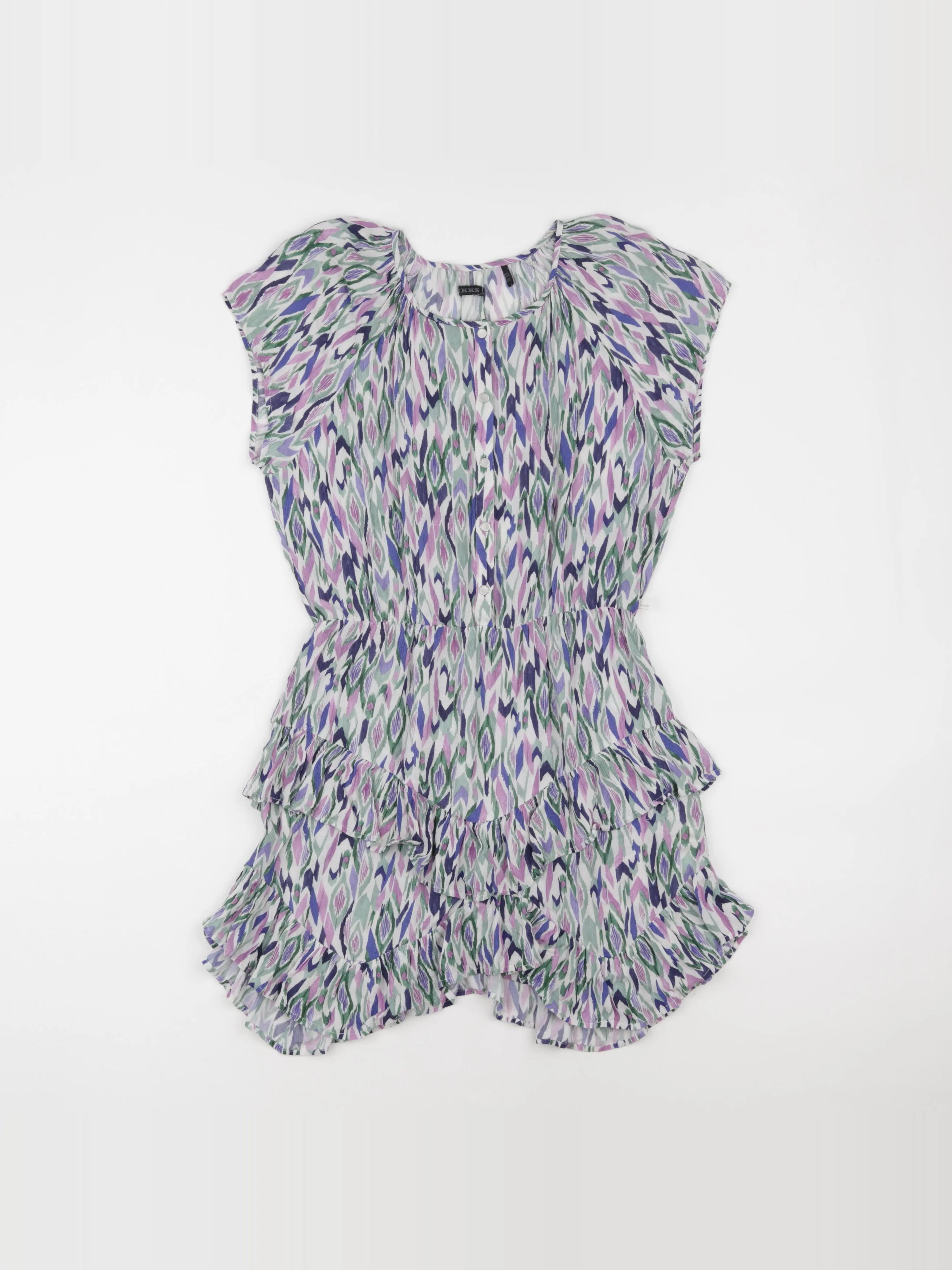 IKKS - robe vert, violet - 12 ans