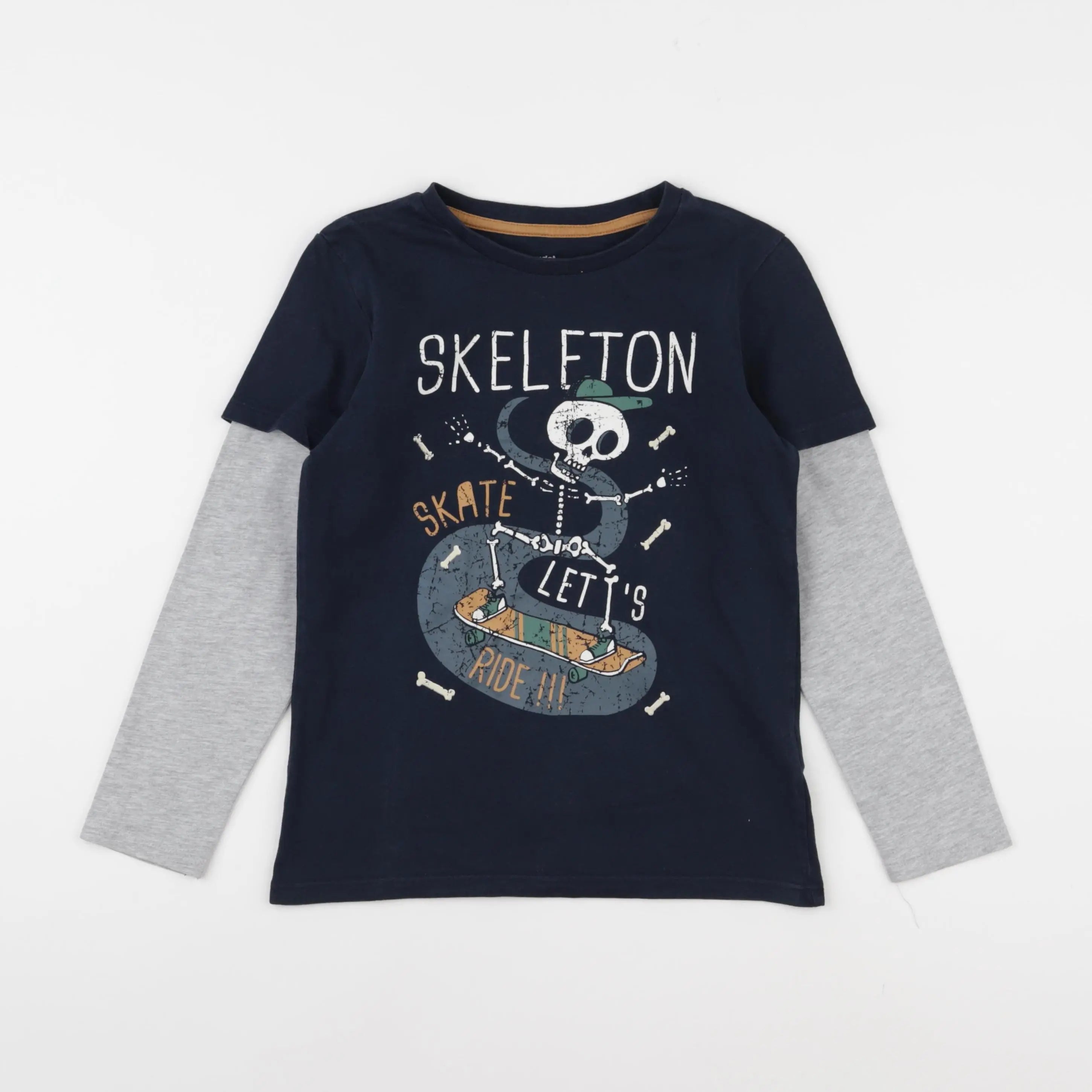 Vertbaudet - tee-shirt bleu - 8 ans