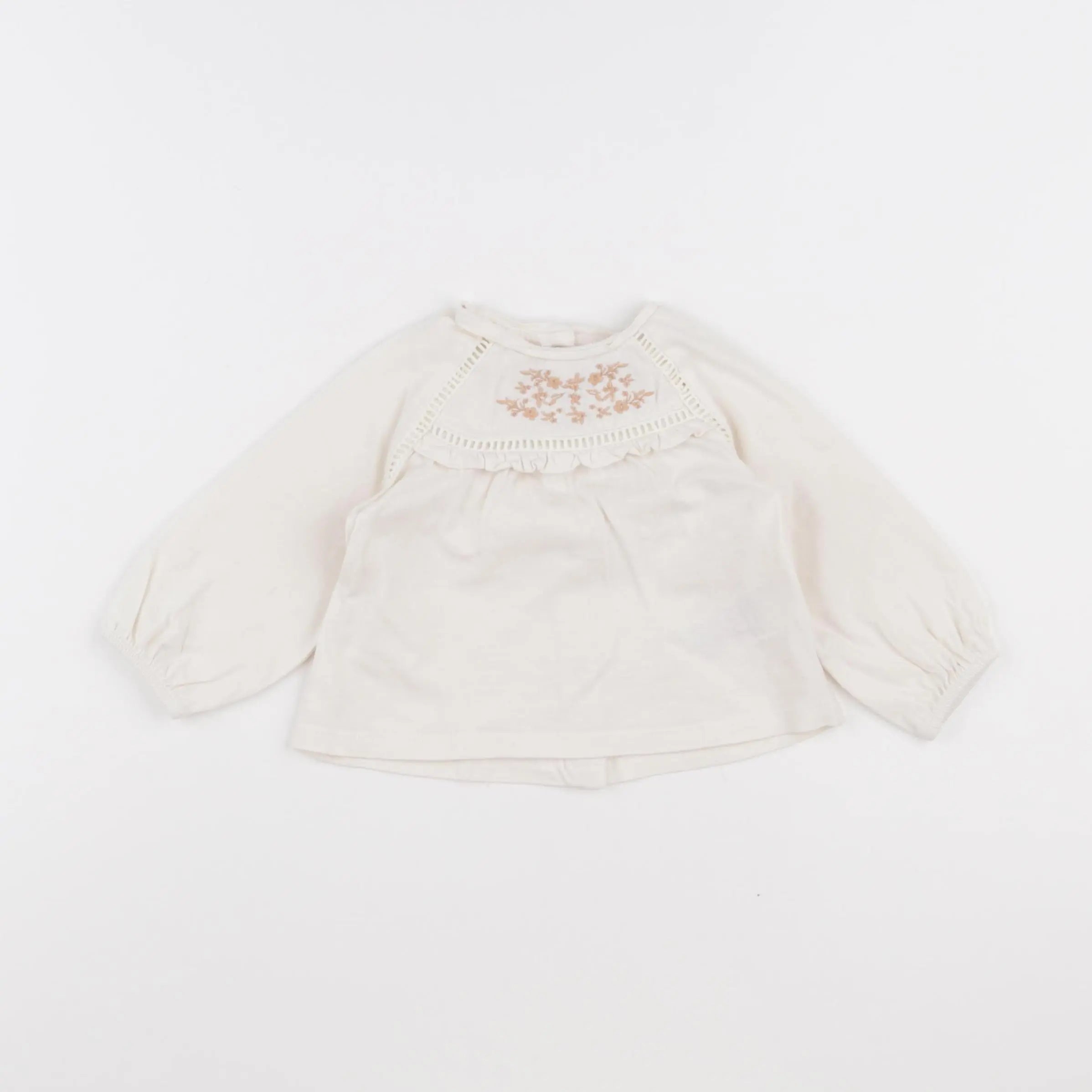 Vertbaudet - tee-shirt beige - 9 mois