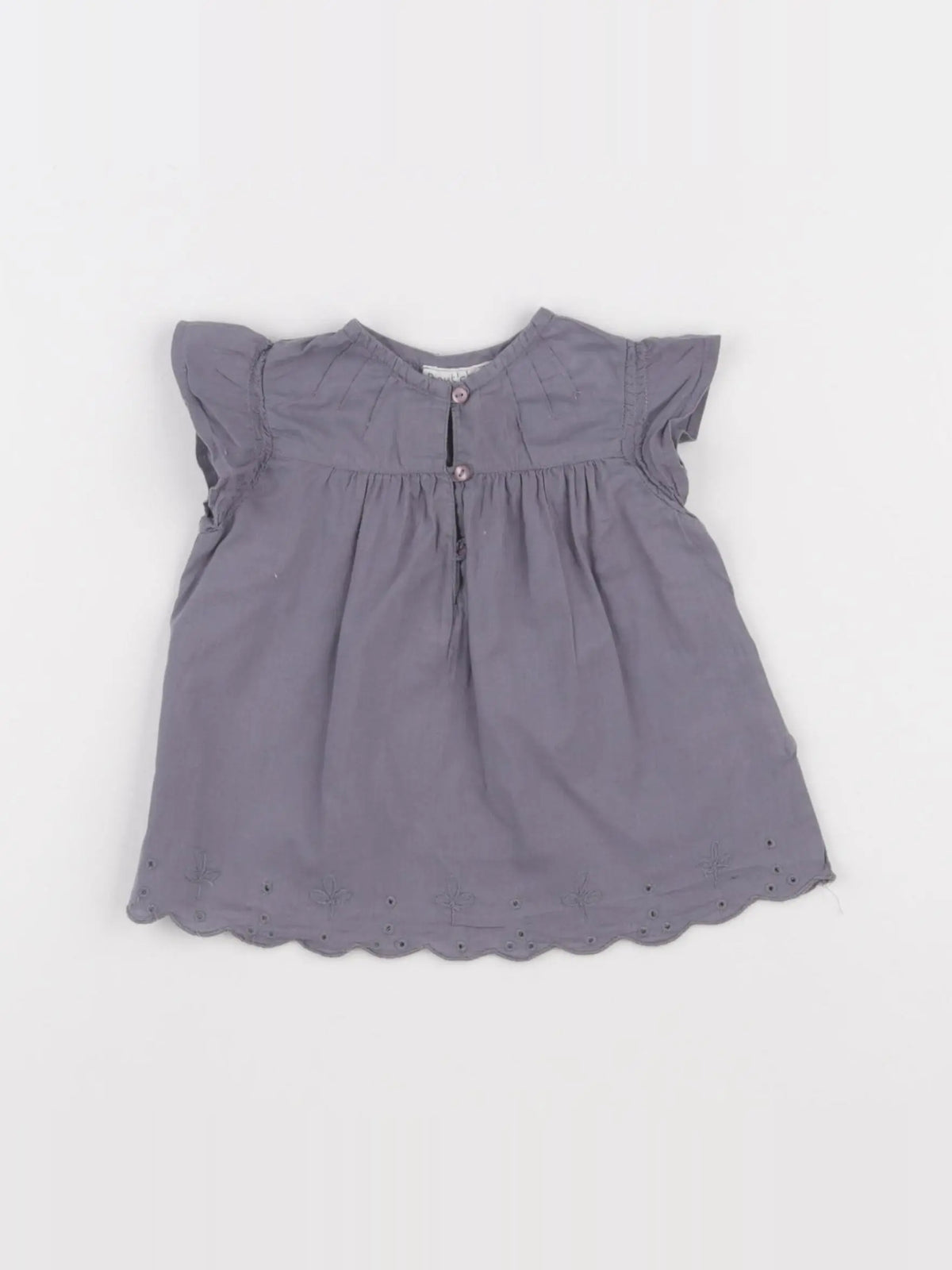 Boutchou - blouse gris - 9 mois
