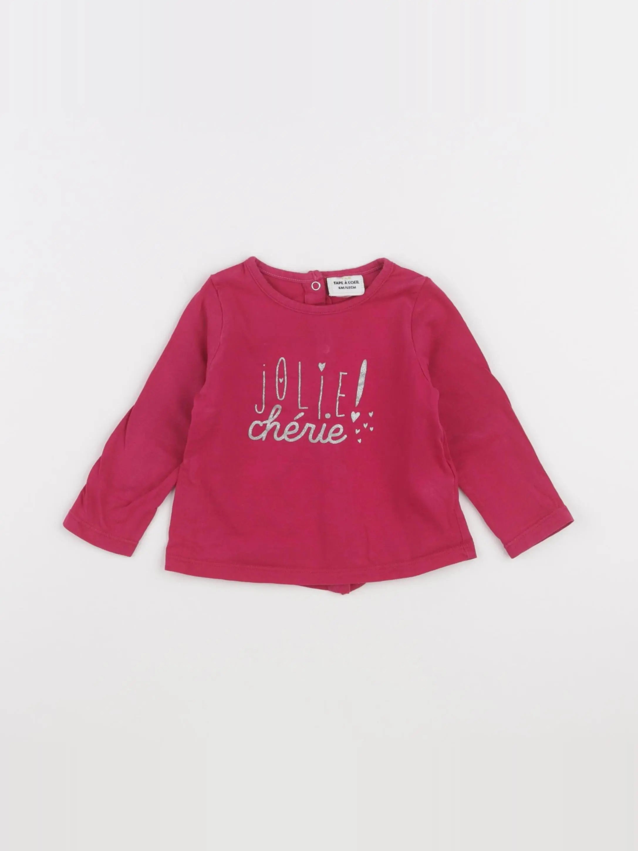 Tape à l'oeil - tee-shirt rose - 6 mois