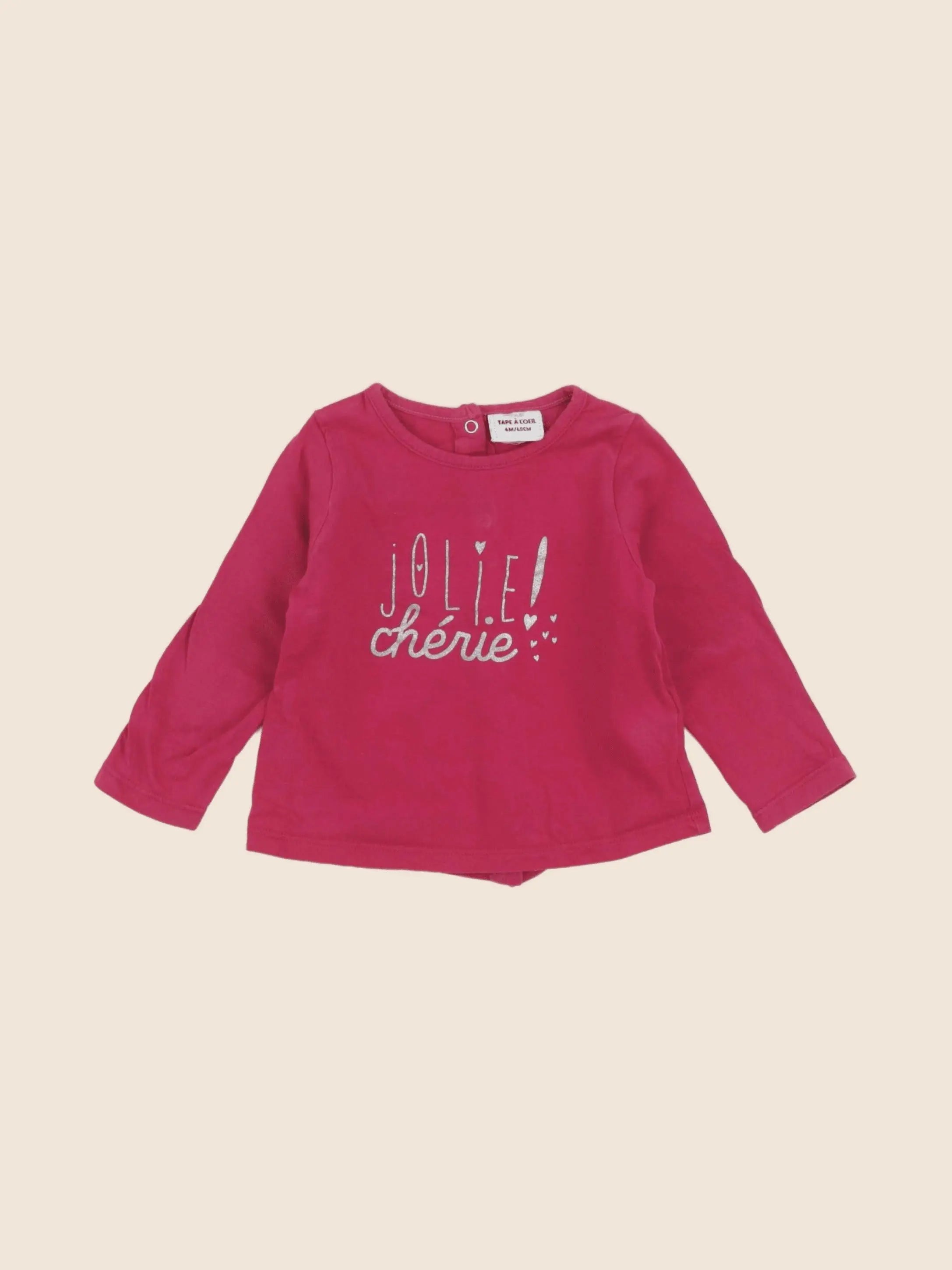Tape à l'oeil - tee-shirt rose - 6 mois
