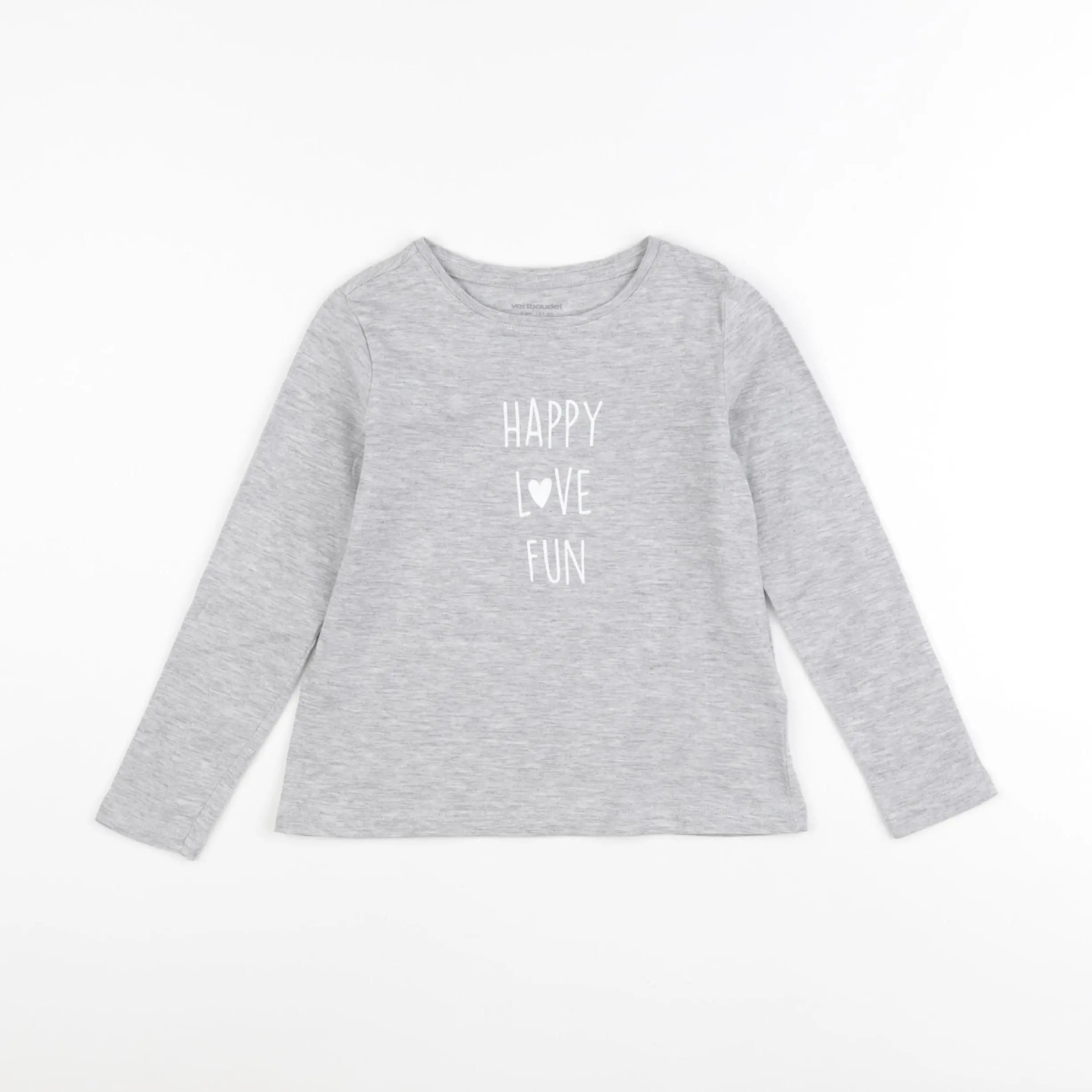 Vertbaudet - tee-shirt gris - 4 ans
