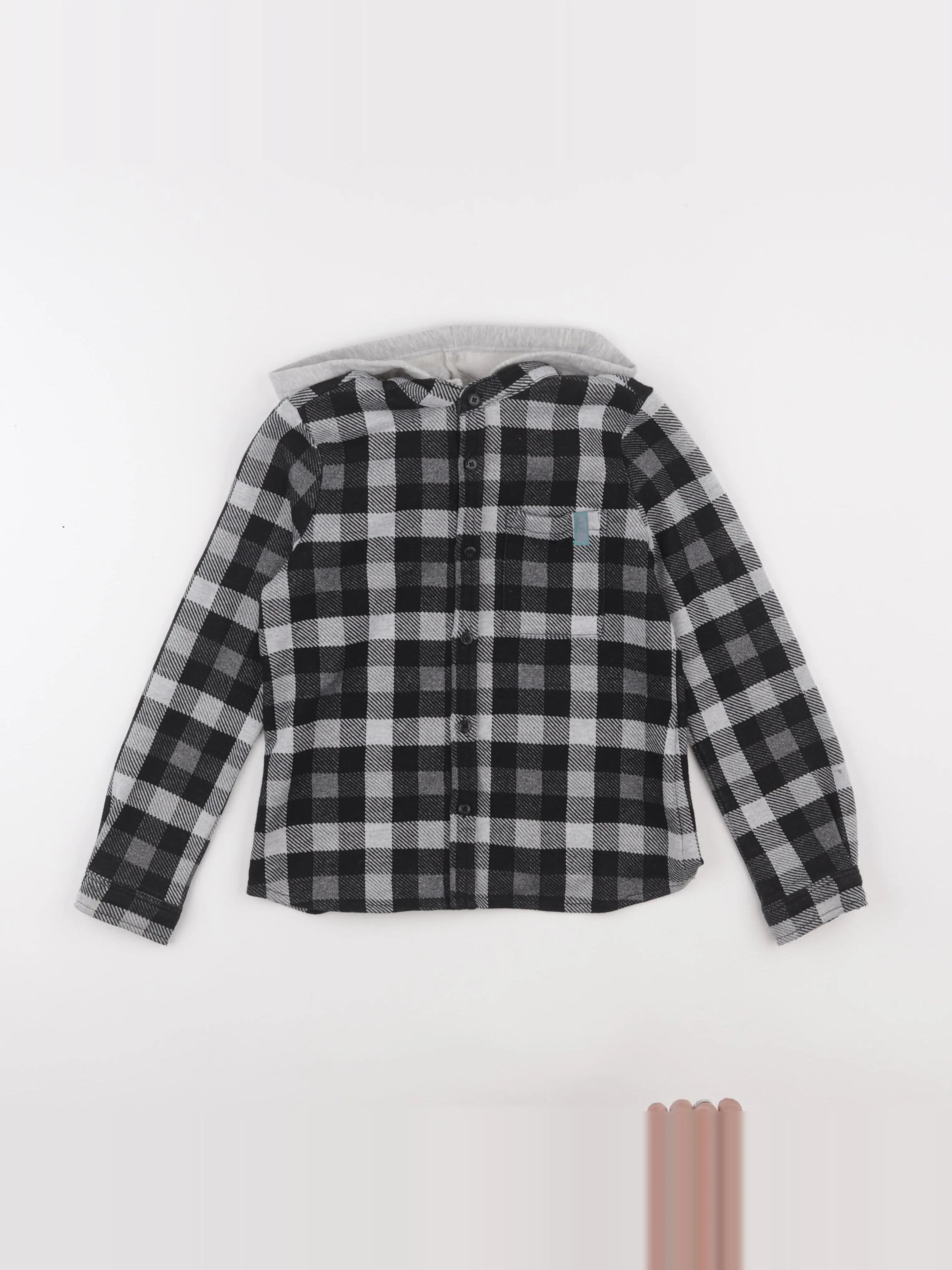 IKKS - chemise gris, noir - 8 ans
