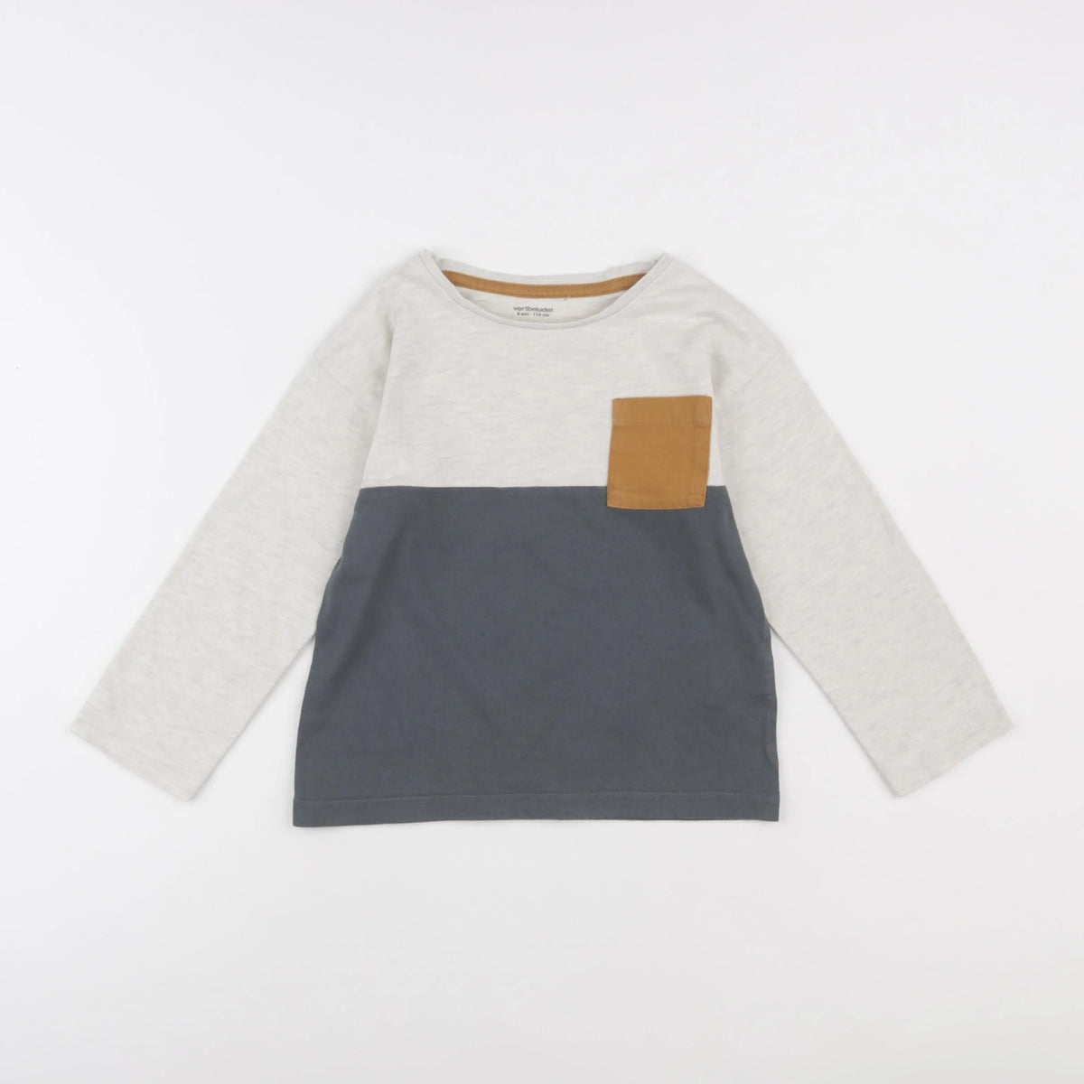 Vertbaudet - tee-shirt beige - 6 ans