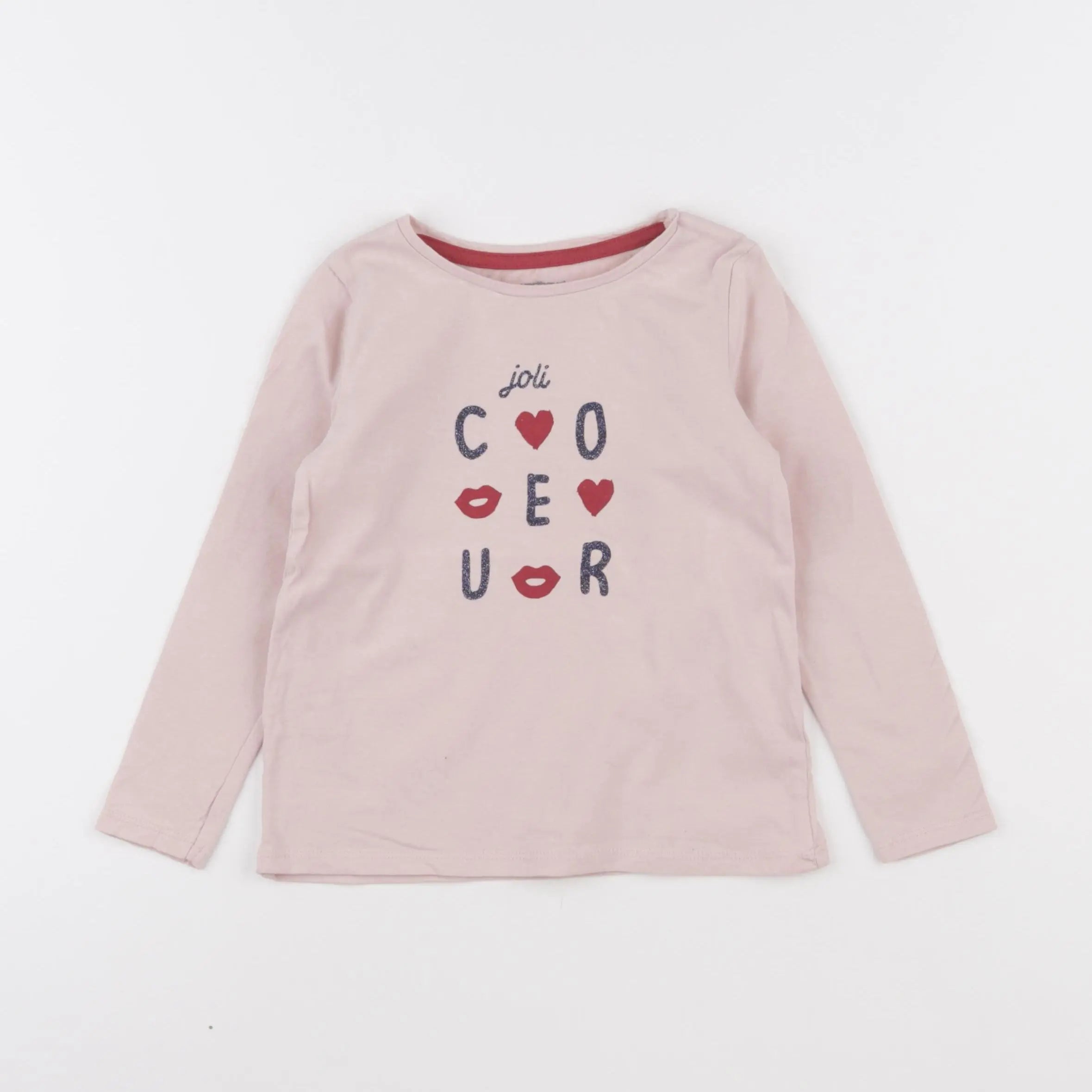 Vertbaudet - tee-shirt rose - 4 ans