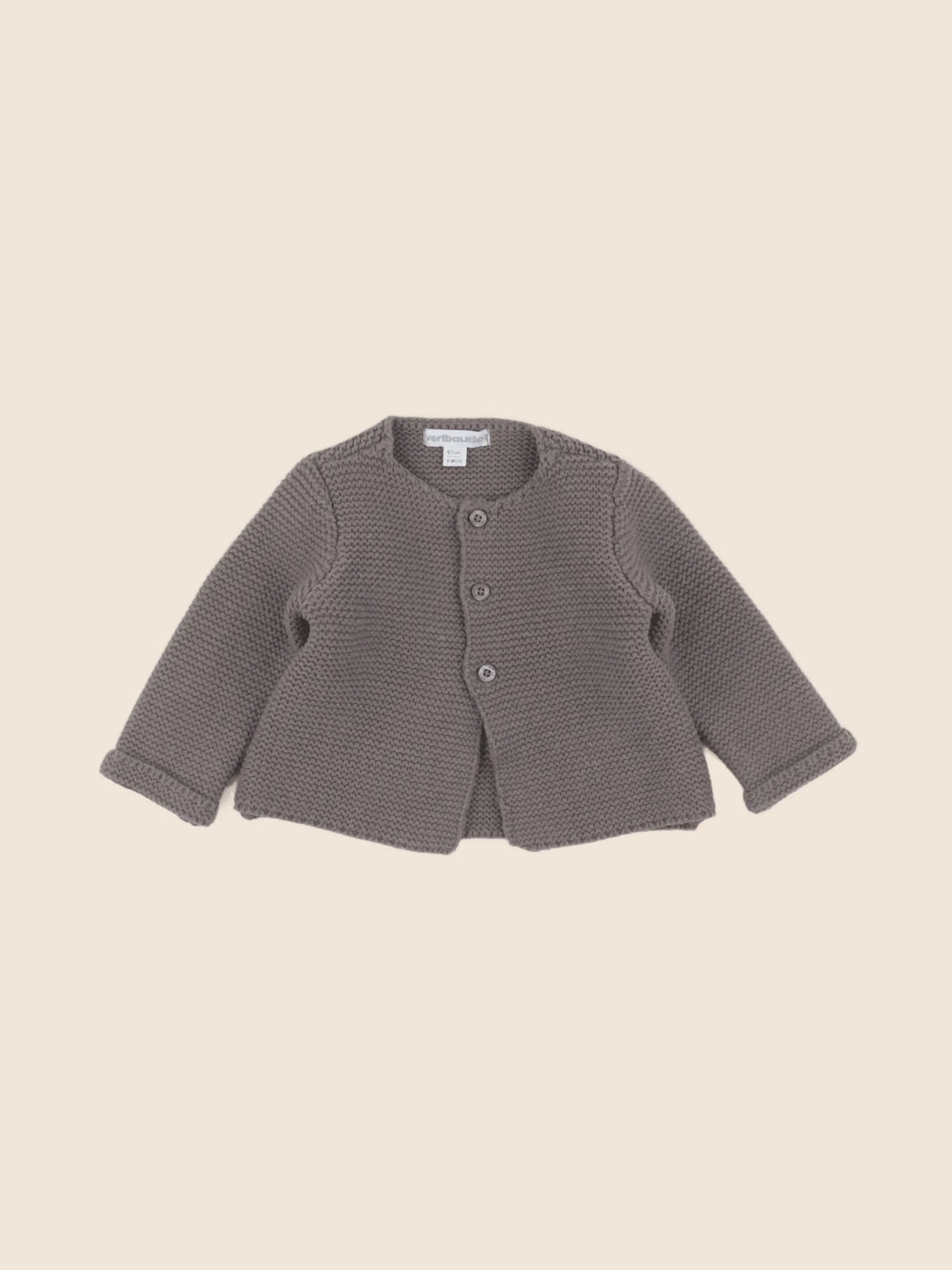 Vertbaudet - gilet gris - 6 mois
