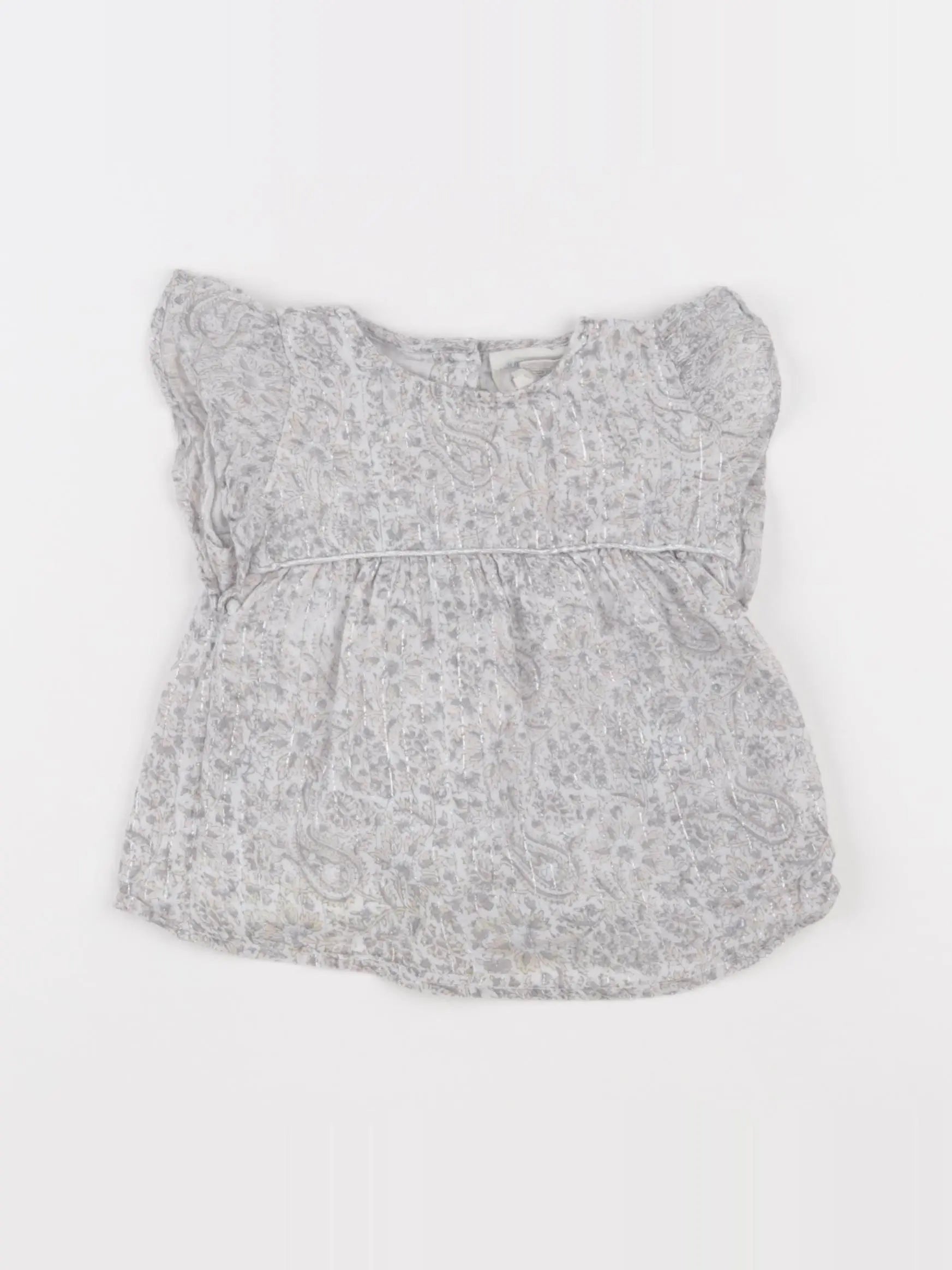 Louis Louise - blouse blanc, argent - 18 mois