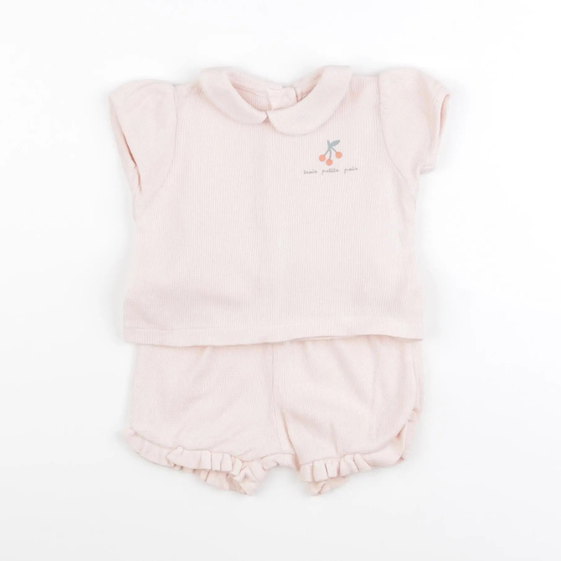 Vertbaudet - pyjama coton rose - 3 mois