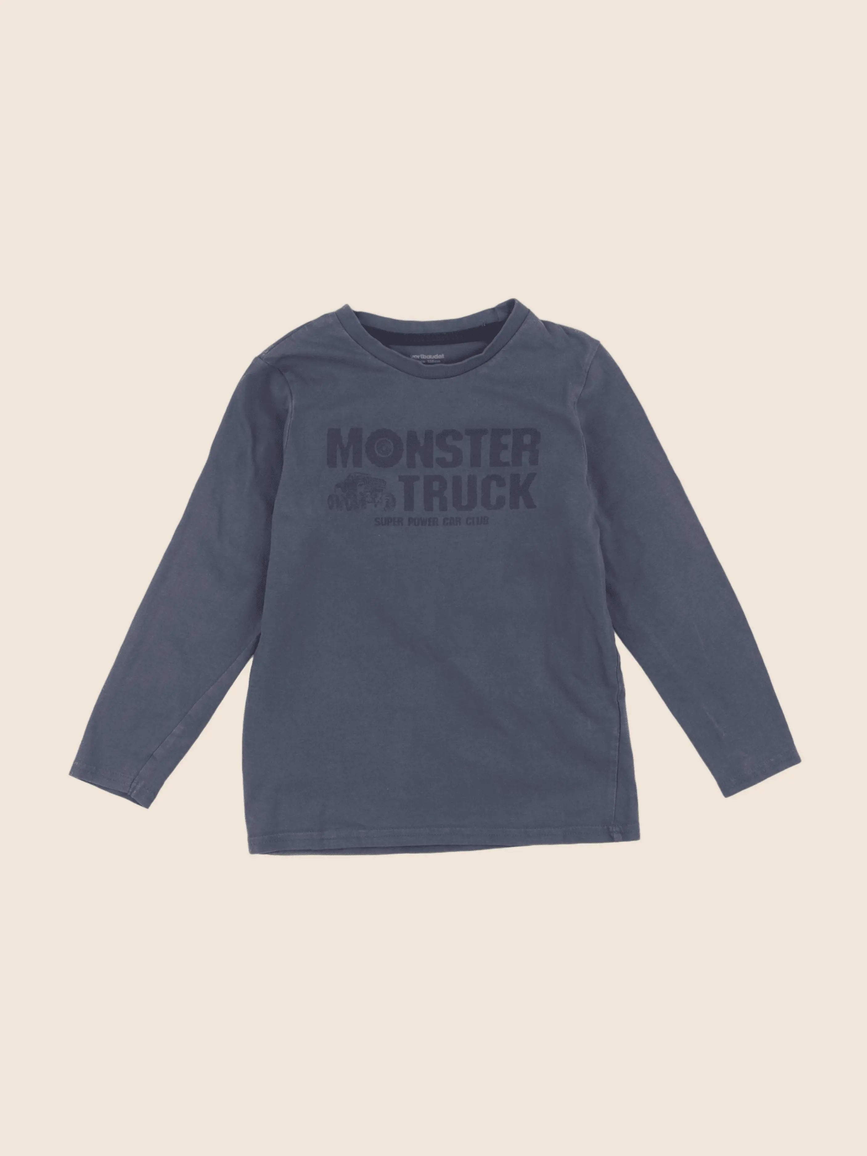 Vertbaudet - tee-shirt gris, vert - 8 ans