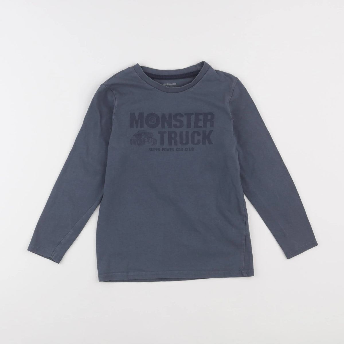 Vertbaudet - tee-shirt gris, vert - 8 ans