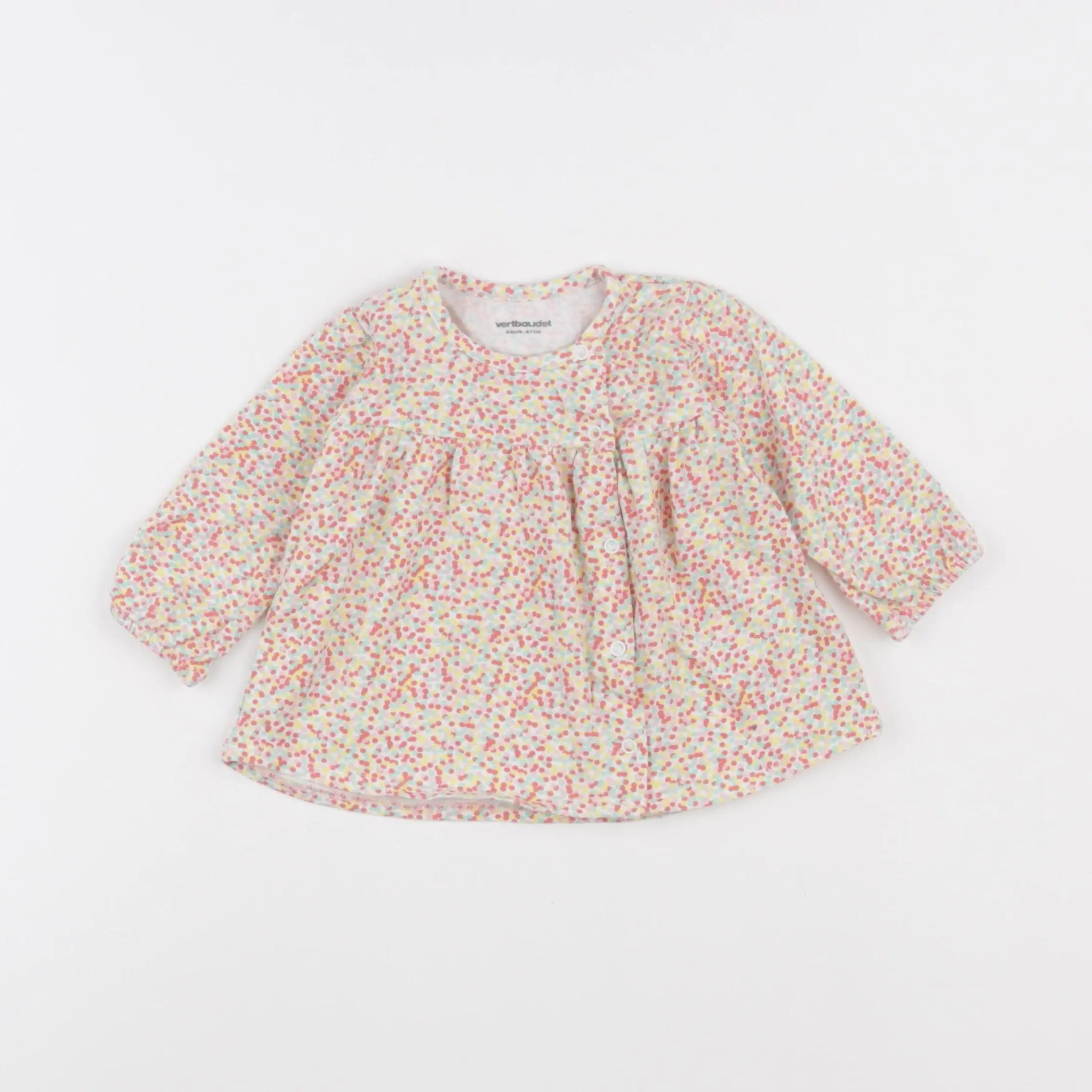 Vertbaudet - tee-shirt multicolore - 6 mois