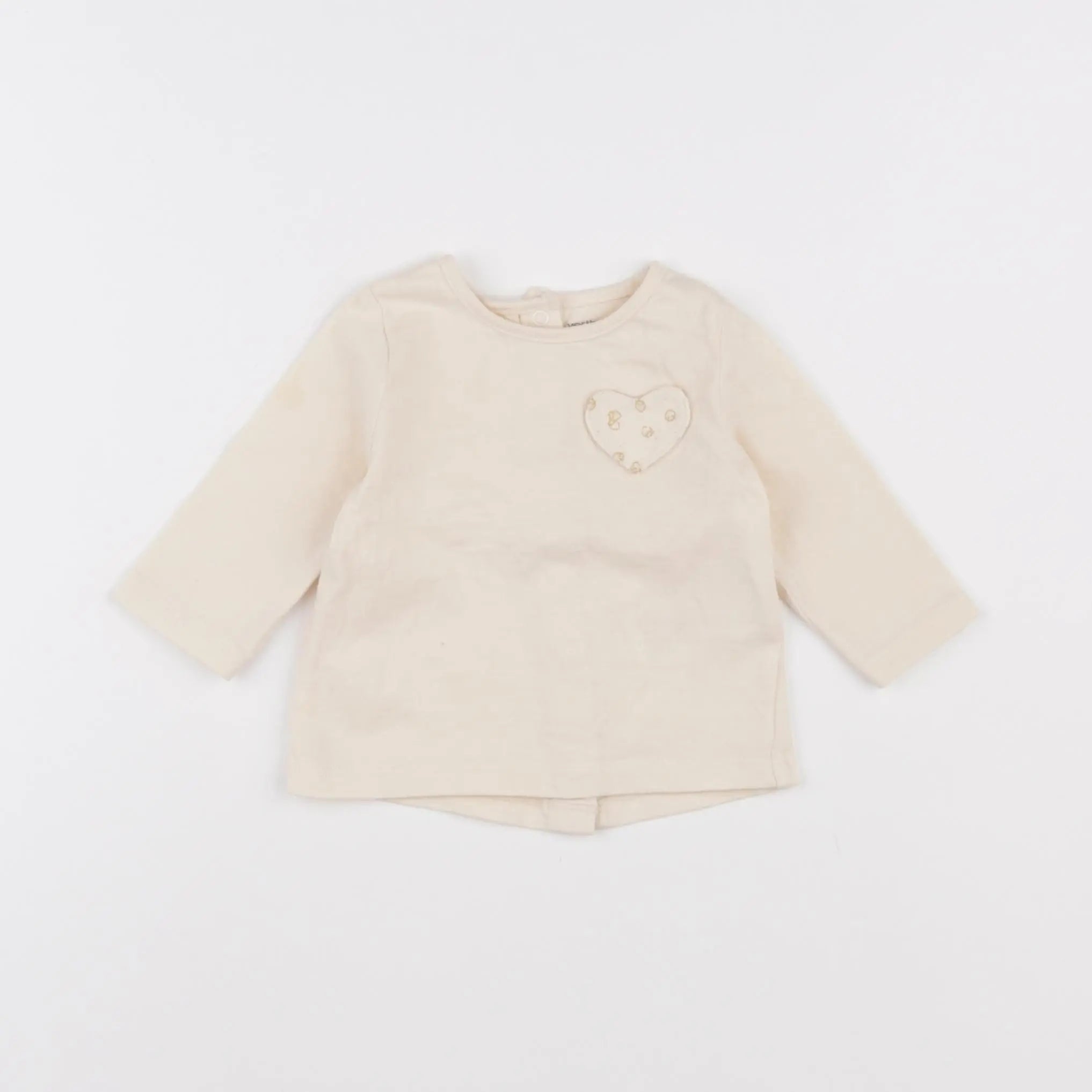 Vertbaudet - tee-shirt beige - 3 mois