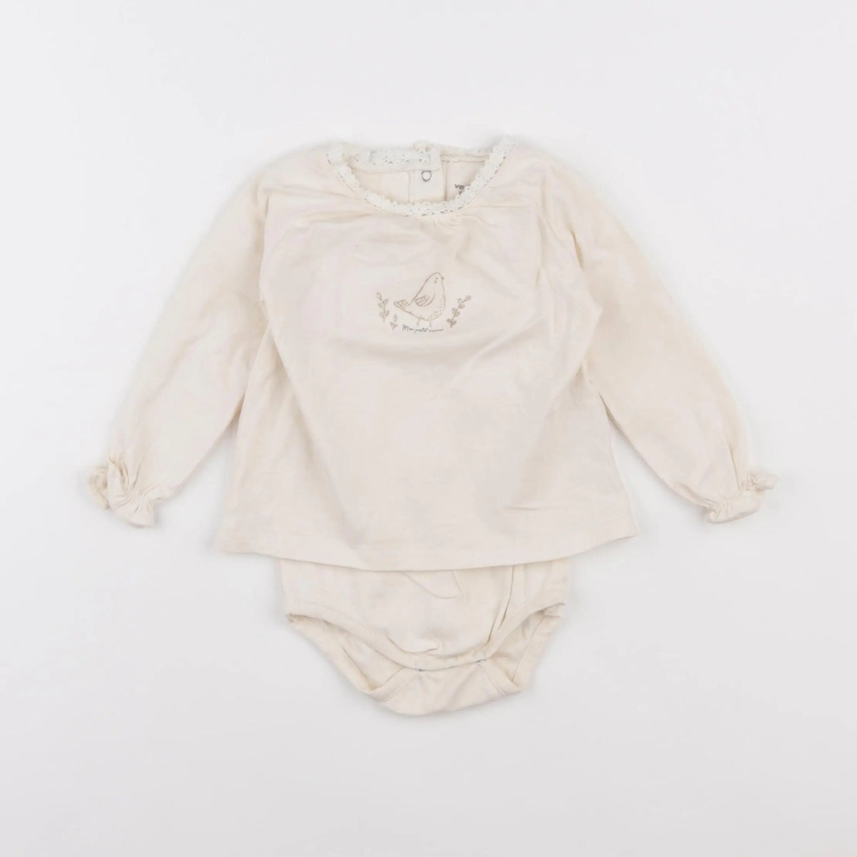 Vertbaudet - body tee-shirt blanc - 9 mois