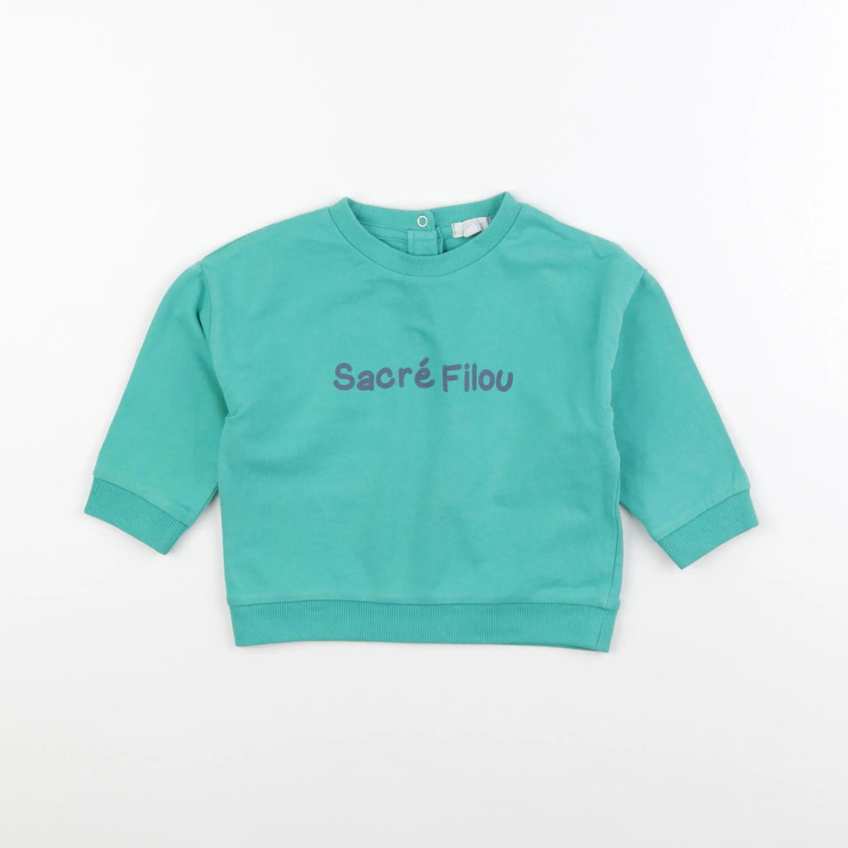 Vertbaudet - sweat vert - 18 mois