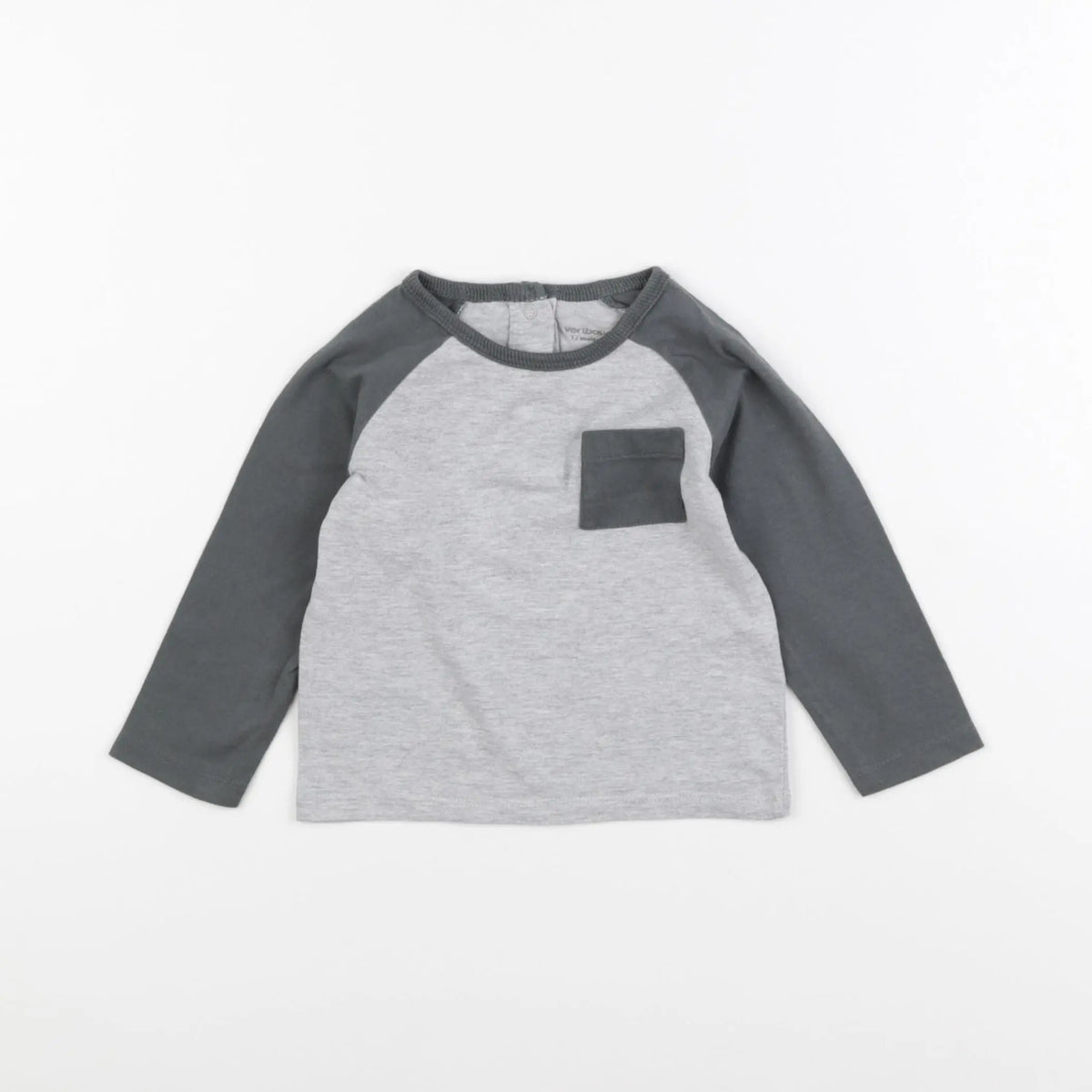 Vertbaudet - tee-shirt gris - 12 mois