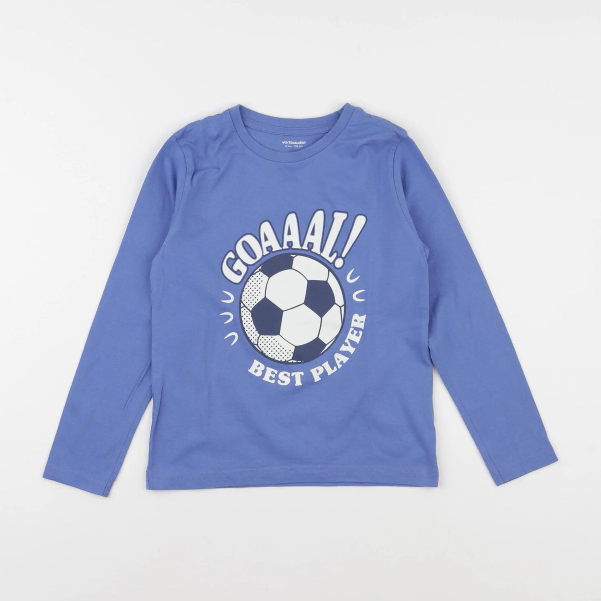 Vertbaudet - tee-shirt bleu - 8 ans