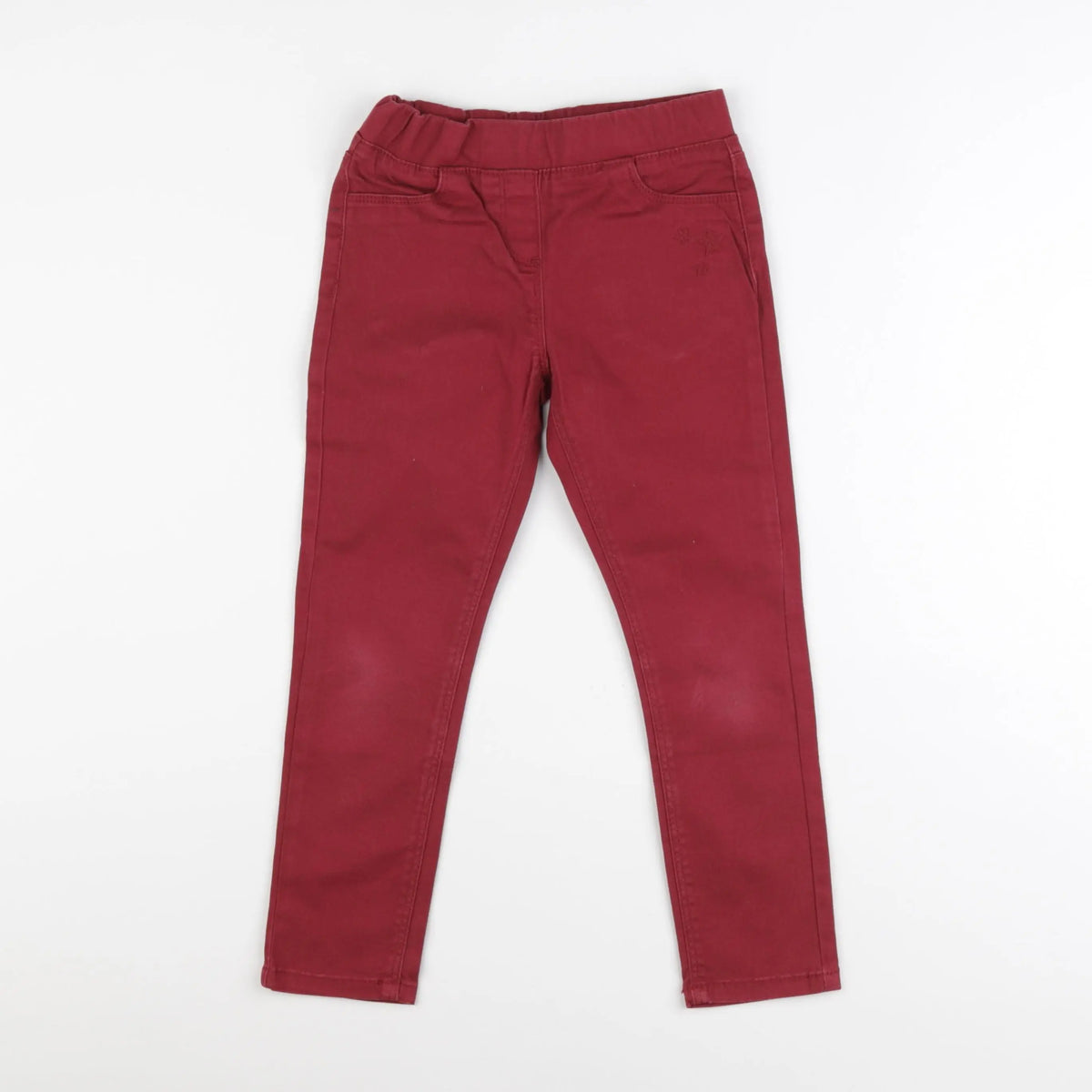 Vertbaudet - jegging rouge - 6 ans