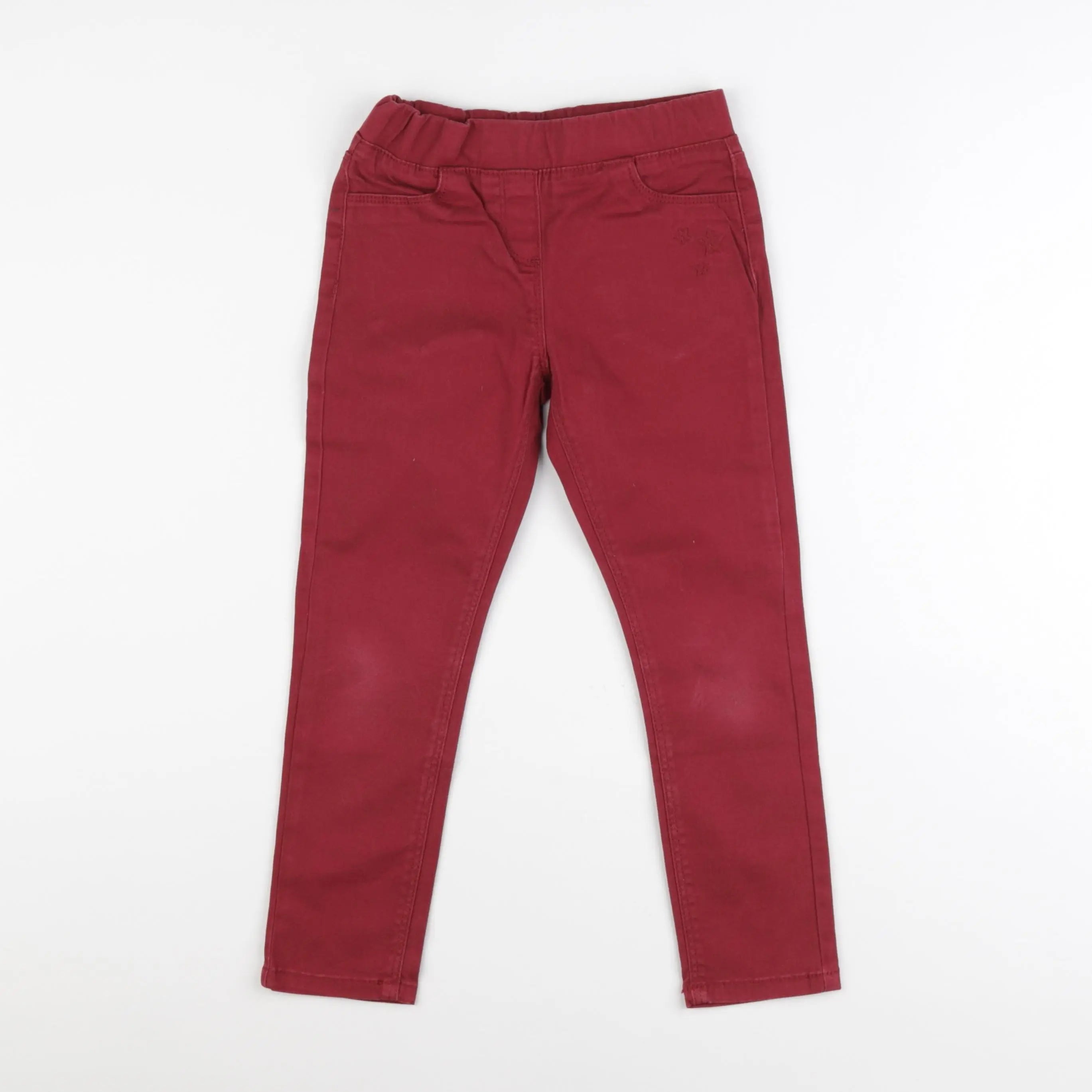 Vertbaudet - jegging rouge - 6 ans