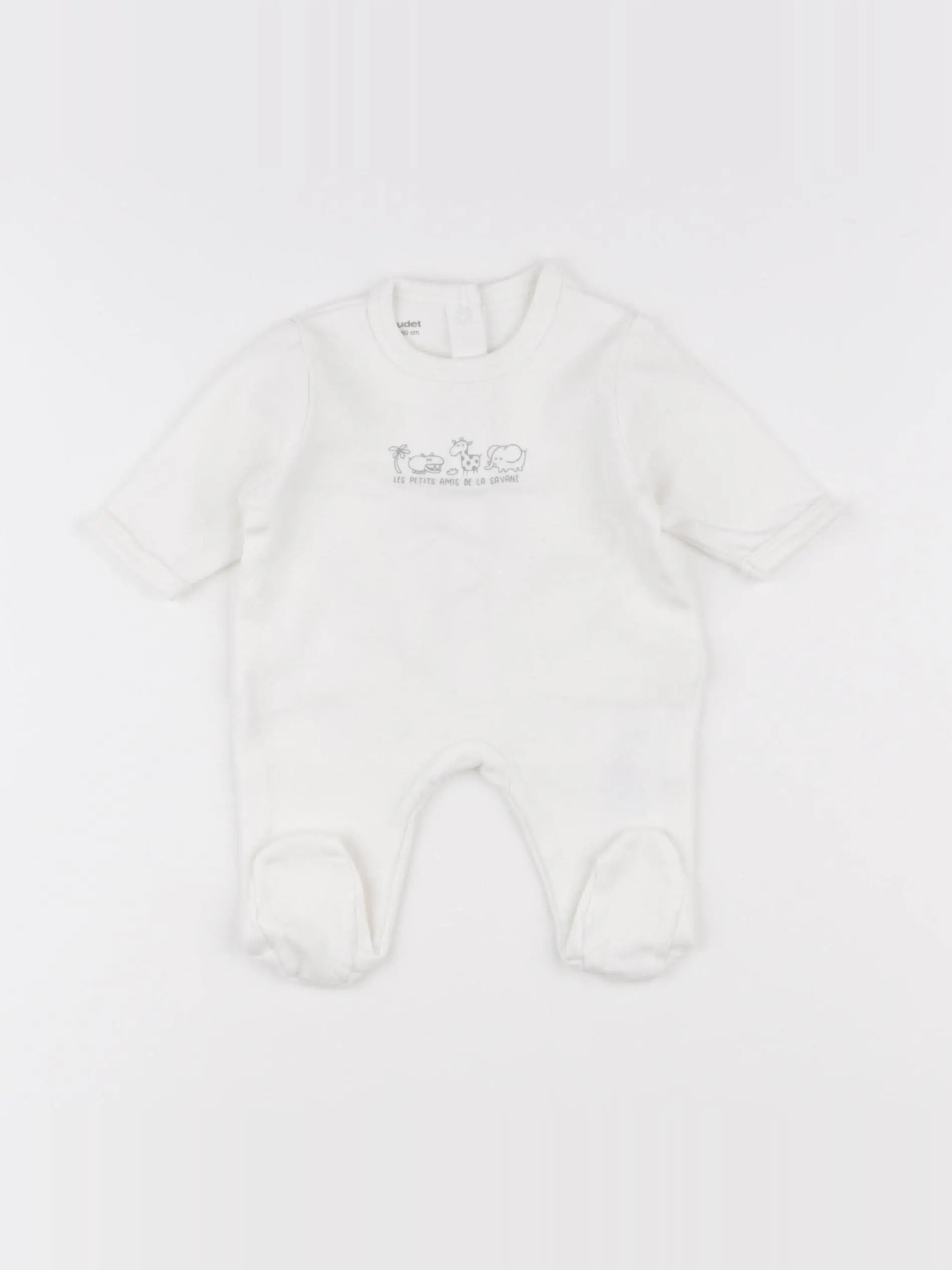 Vertbaudet - pyjama coton blanc - 0 mois