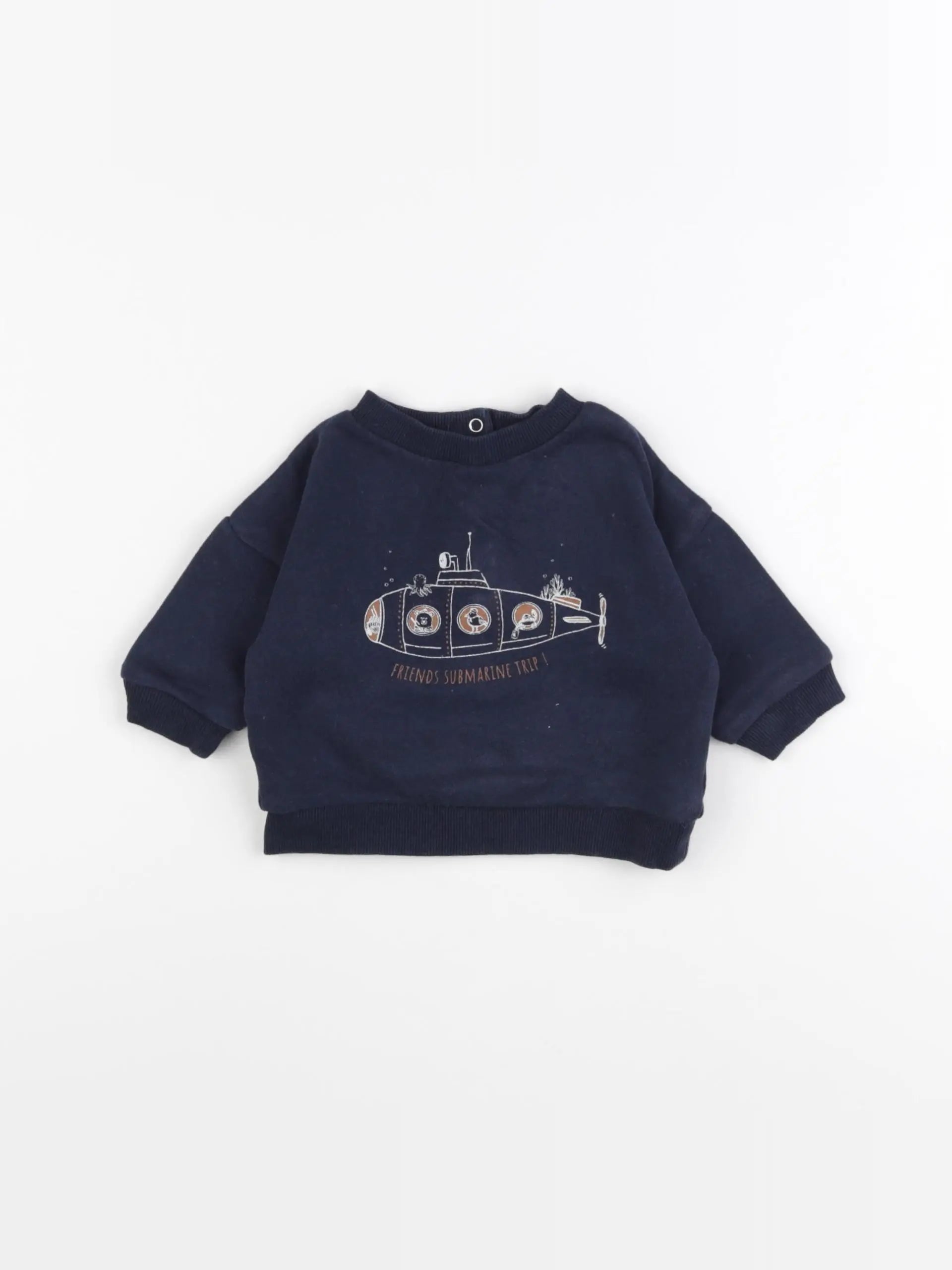 Vertbaudet - sweat bleu - 3 mois