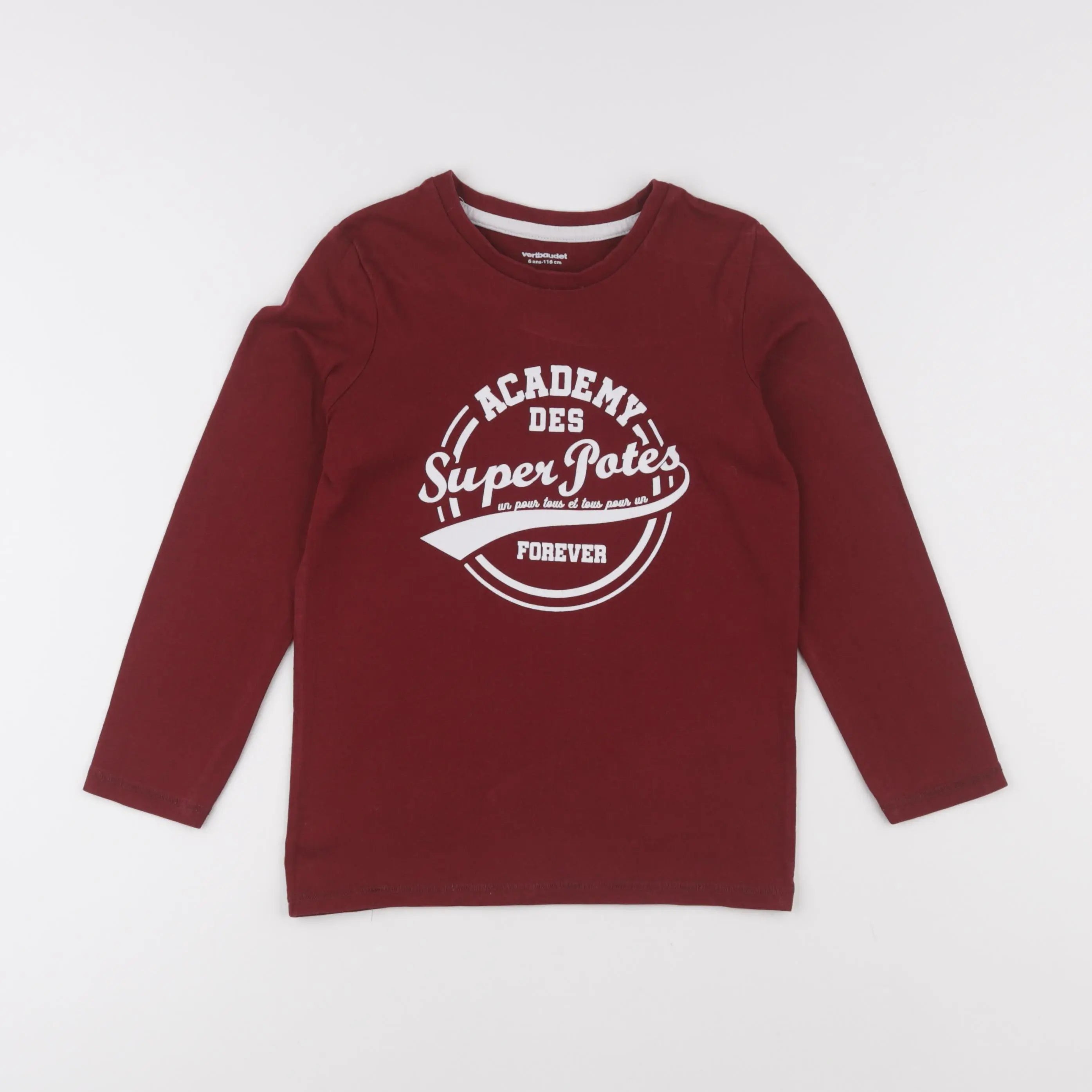 Vertbaudet - tee-shirt rouge - 6 ans
