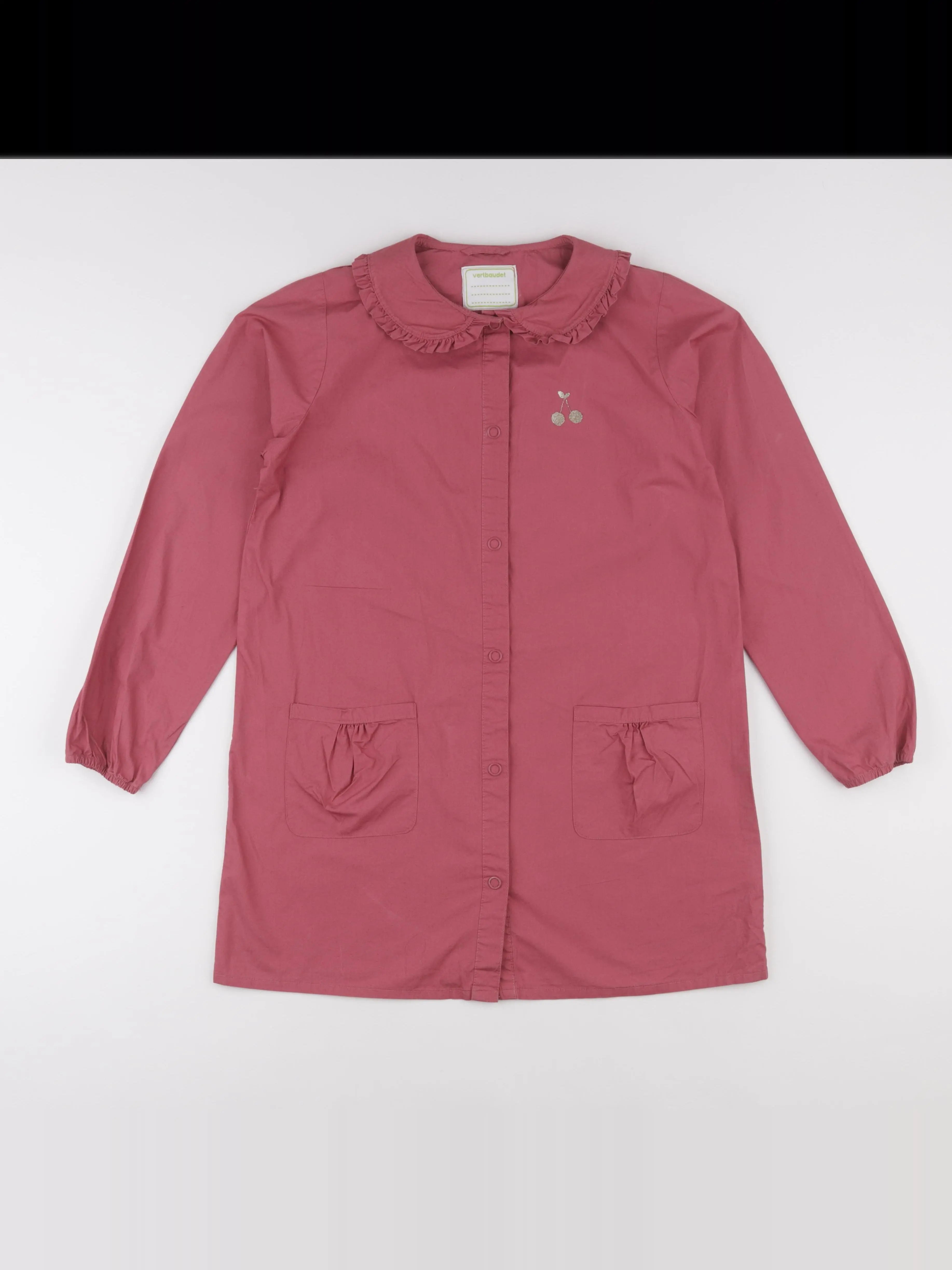 Vertbaudet - blouse d'école rose - 12 ans