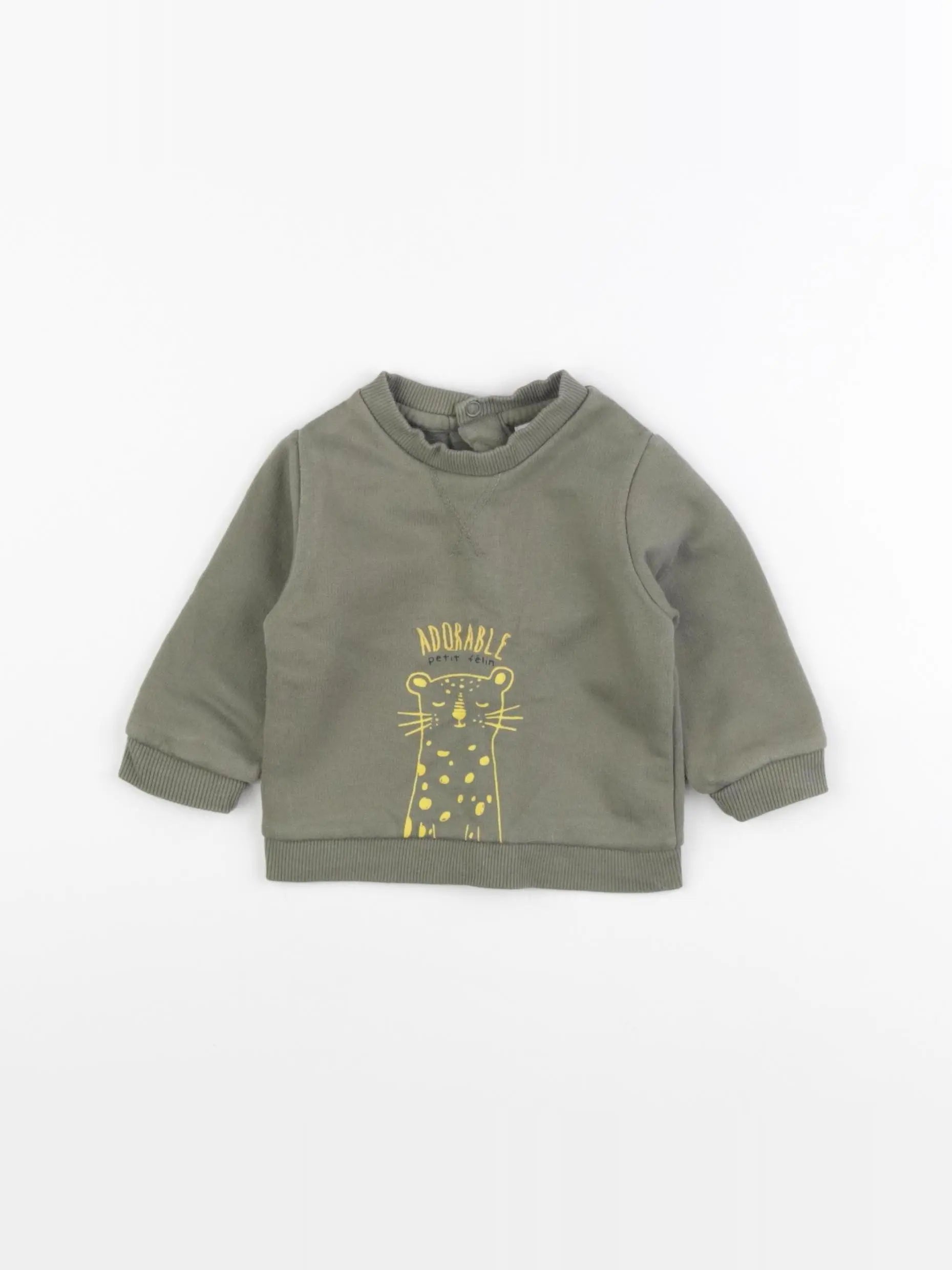 Tape à l'oeil - sweat vert - 3 mois