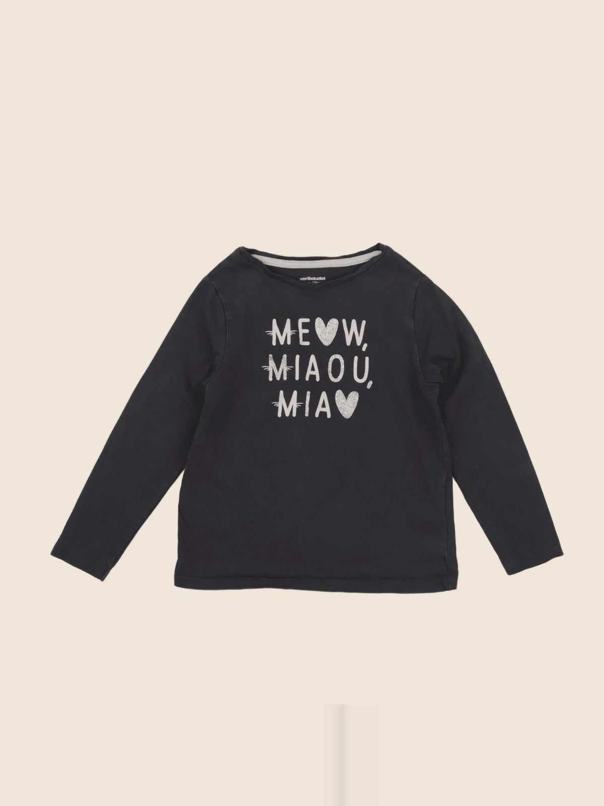 Vertbaudet - tee-shirt gris - 6 ans
