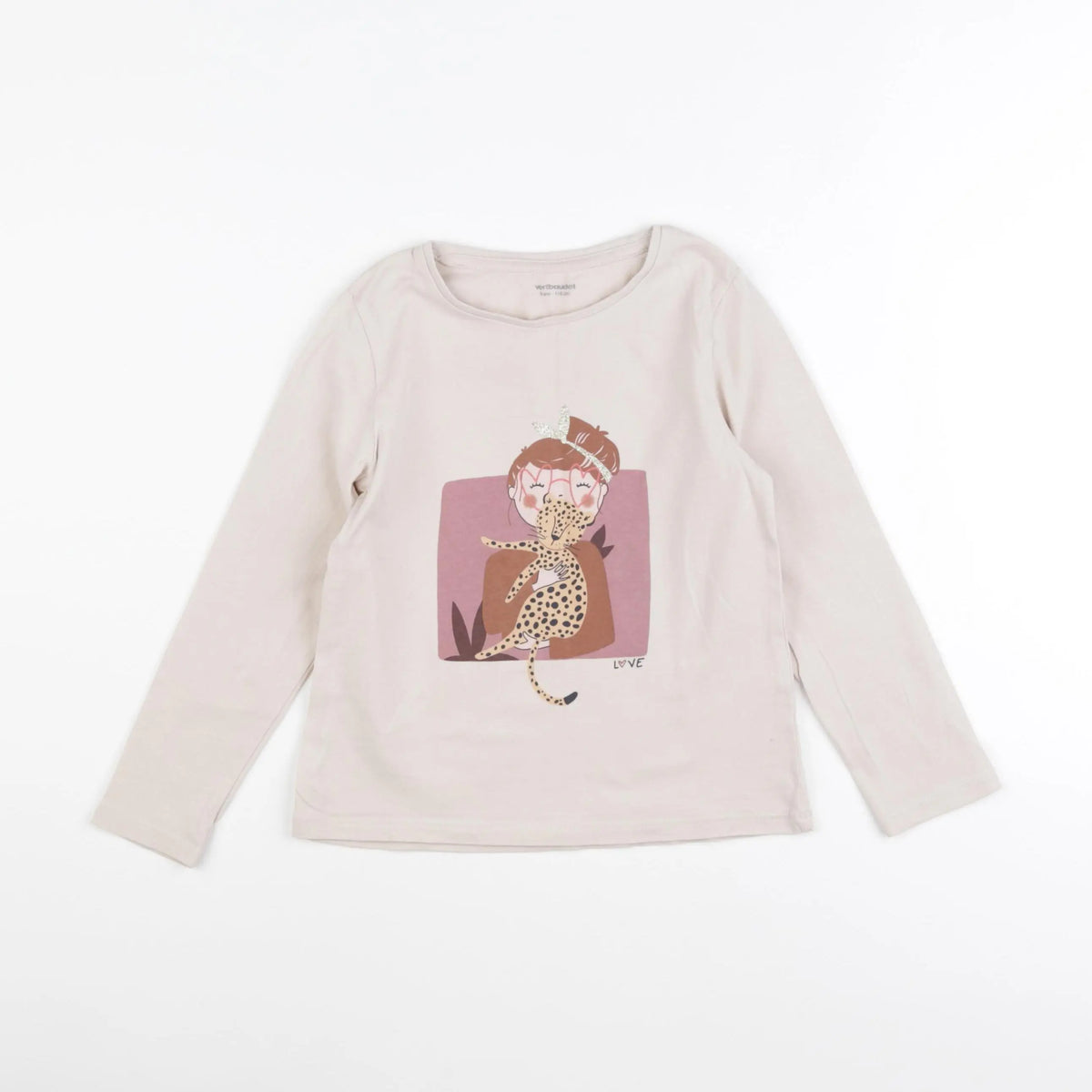 Vertbaudet - tee-shirt rose - 6 ans