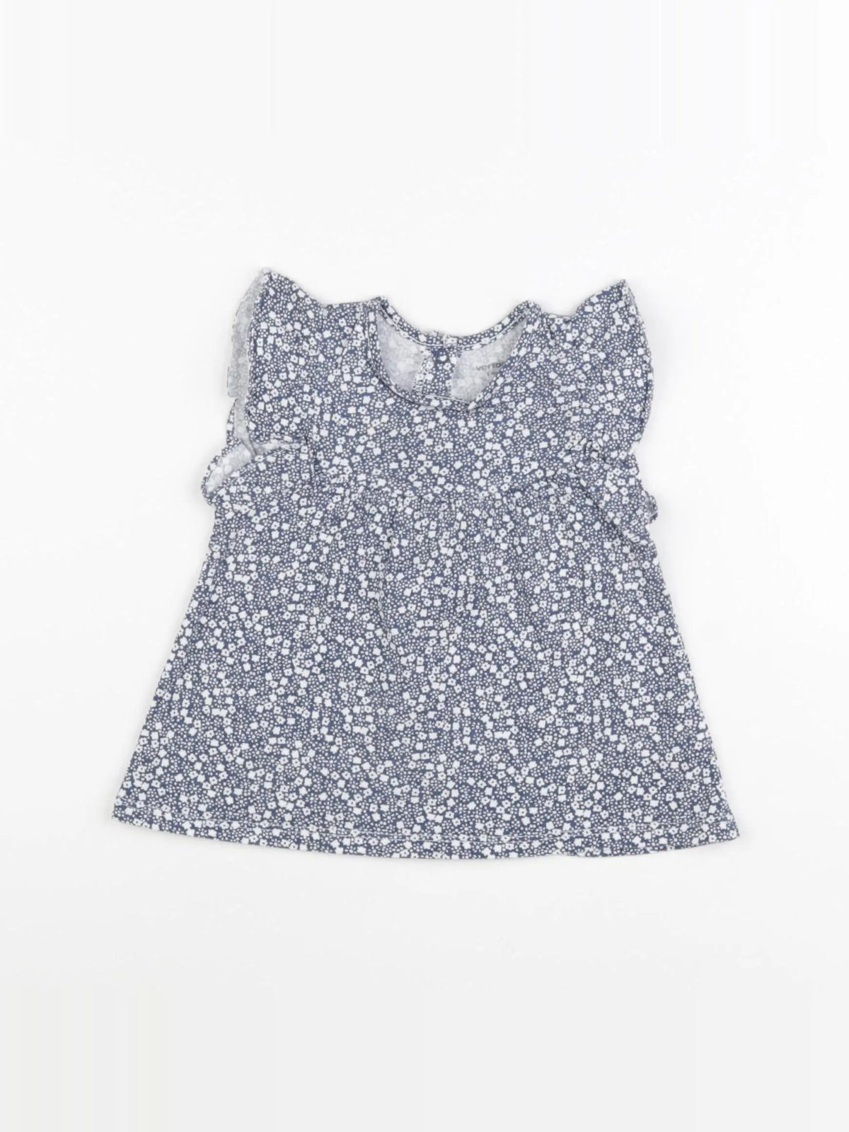 Vertbaudet - robe blanc, bleu - 9 mois
