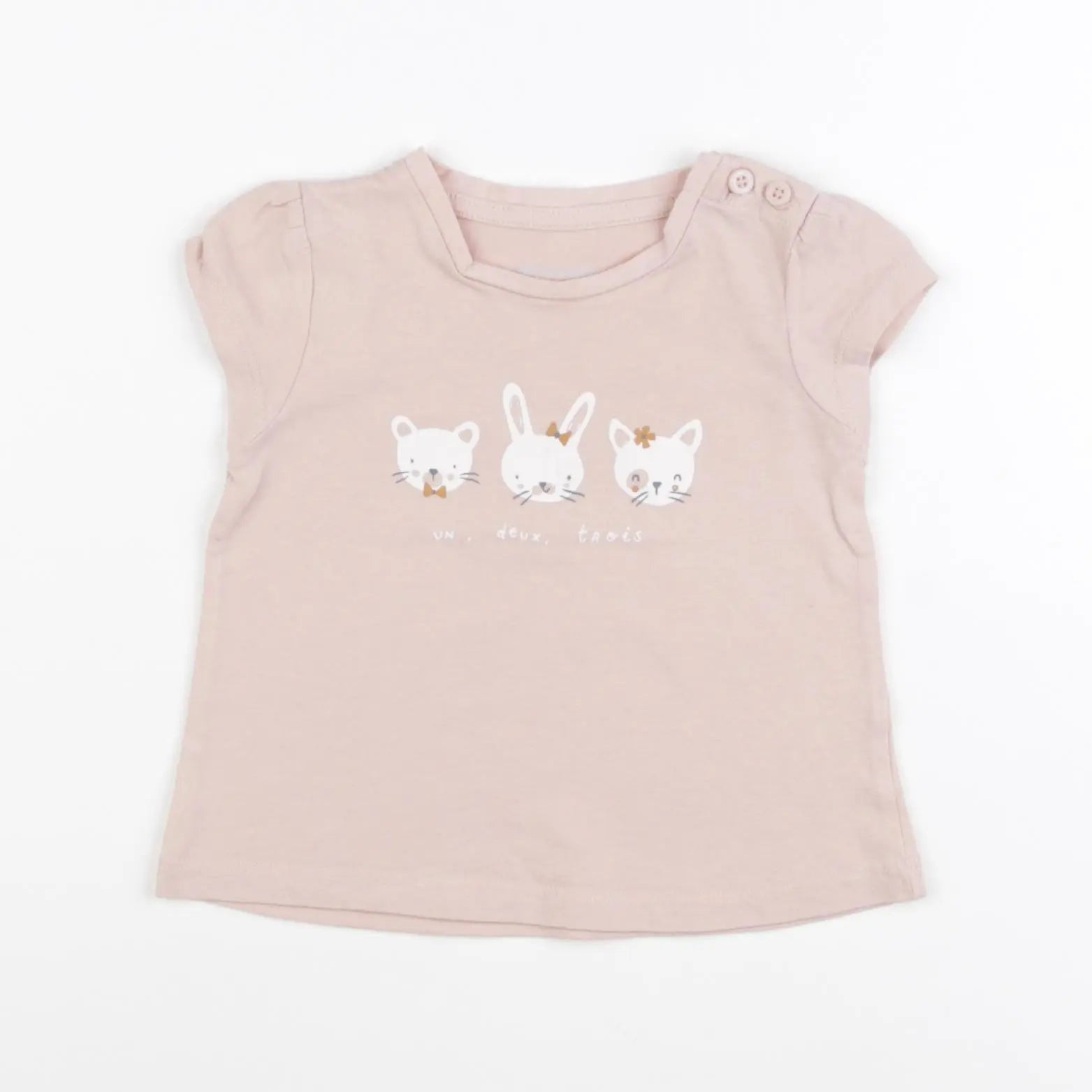 Vertbaudet - tee-shirt rose - 9 mois