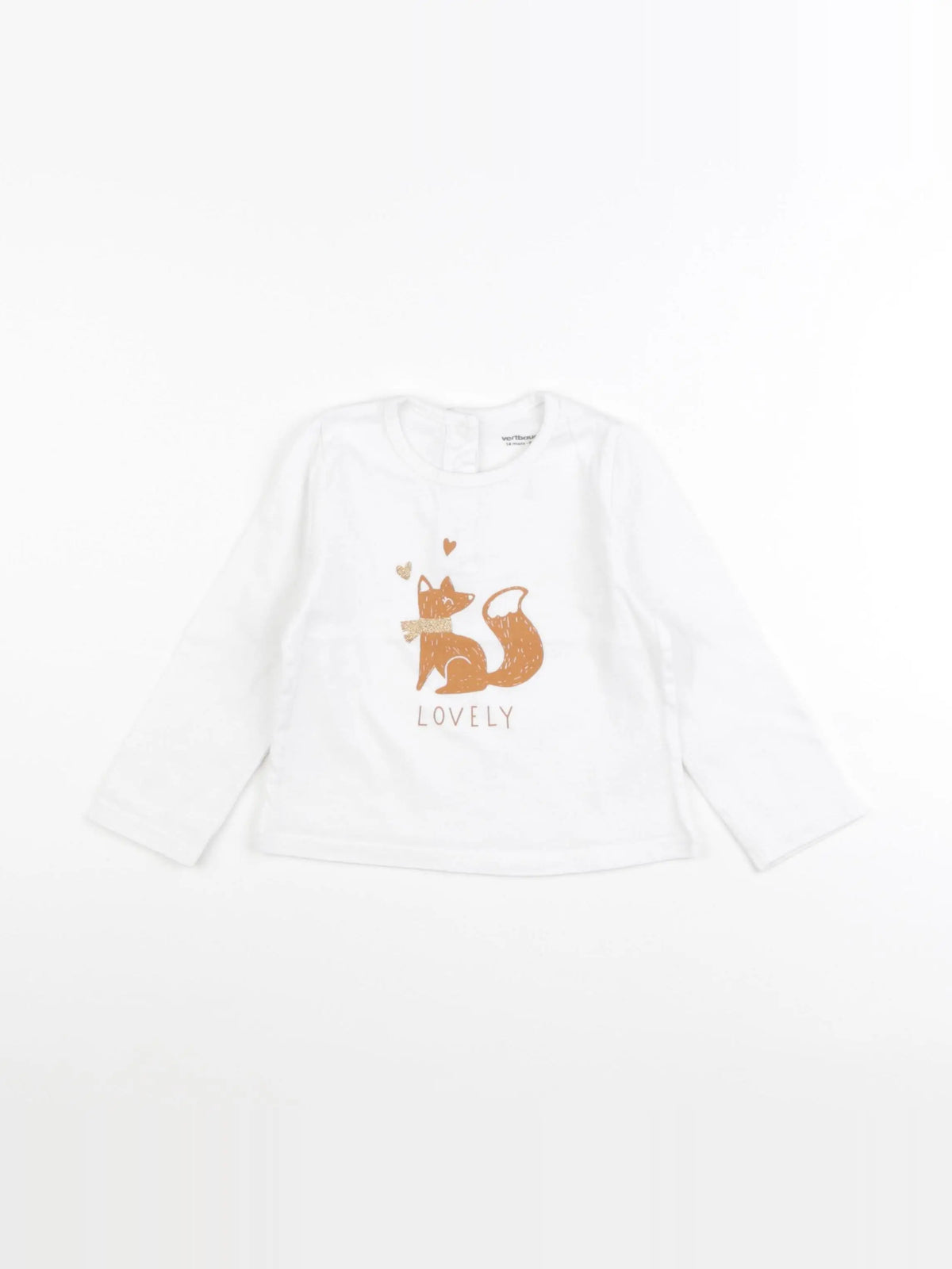 Vertbaudet - tee-shirt blanc - 18 mois