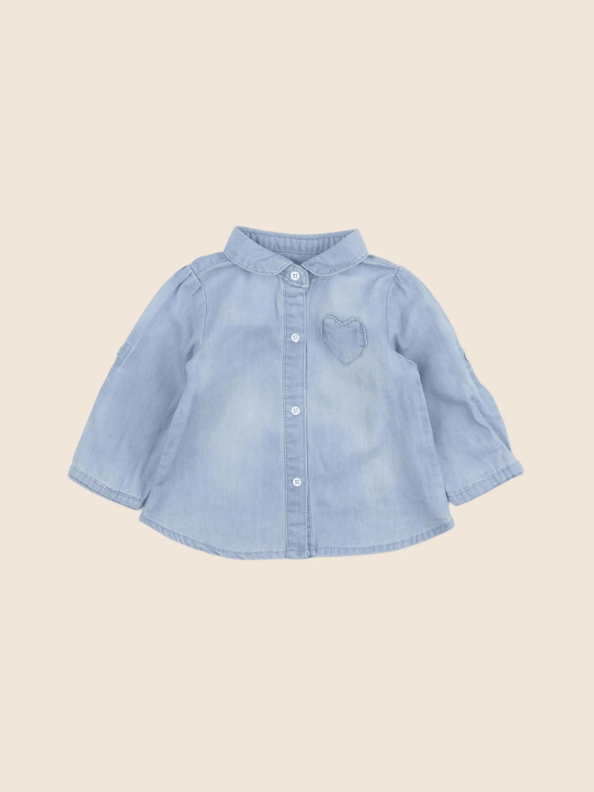 Vertbaudet - chemise bleu - 6 mois