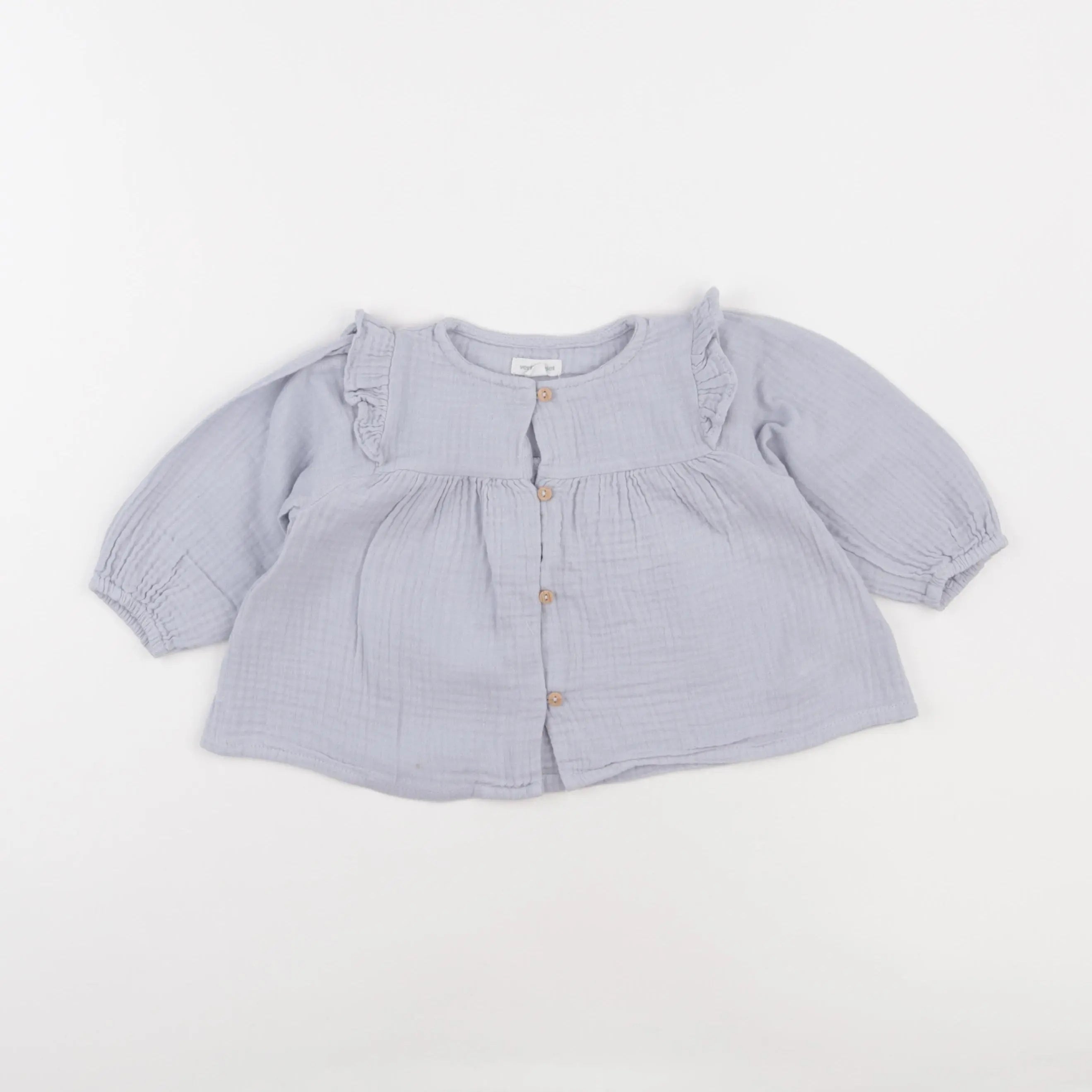Vertbaudet - blouse bleu - 9 mois