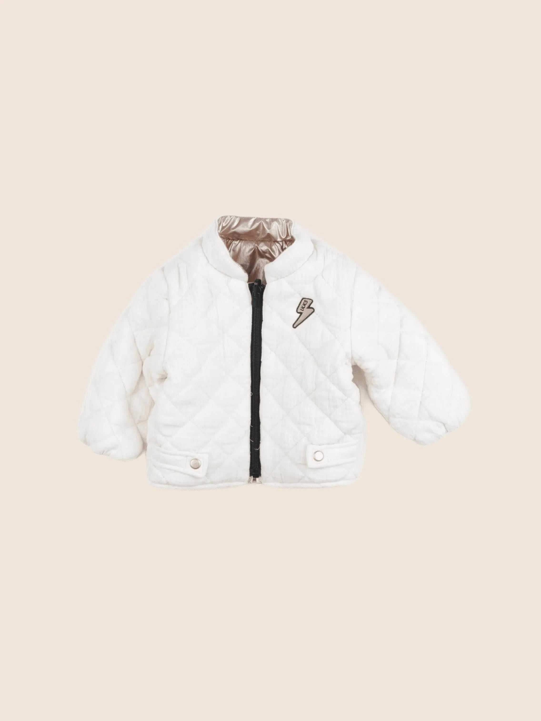 IKKS - veste réversible beige, or - 6 mois