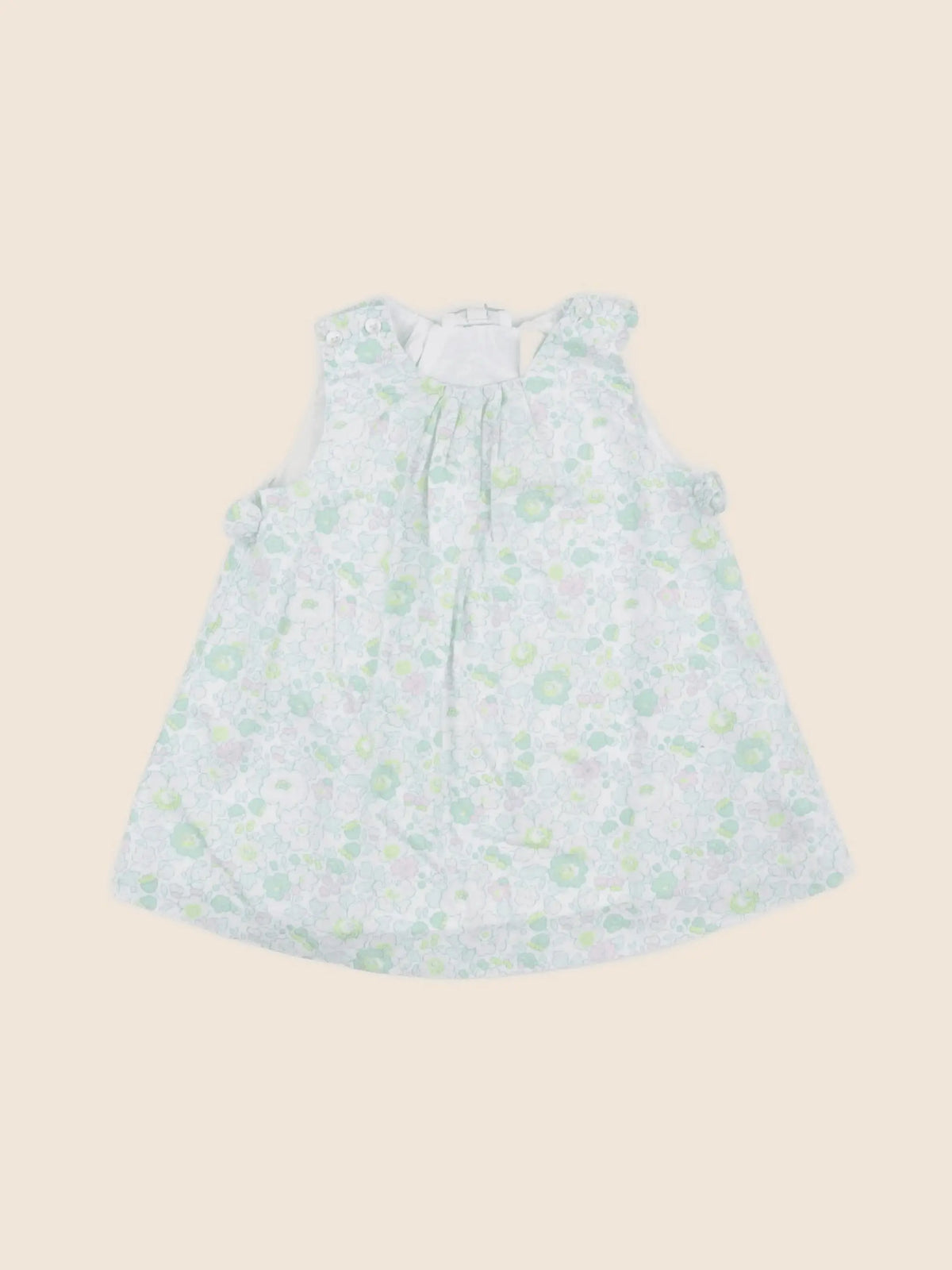 Jacadi - robe liberty vert, rose - 6 mois