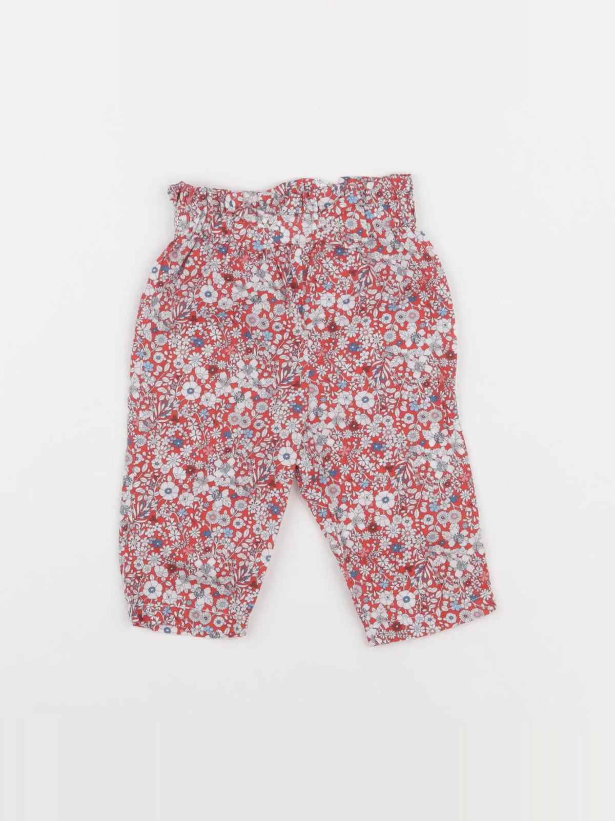 Jacadi - pantalon liberty bleu, rouge - 6 mois