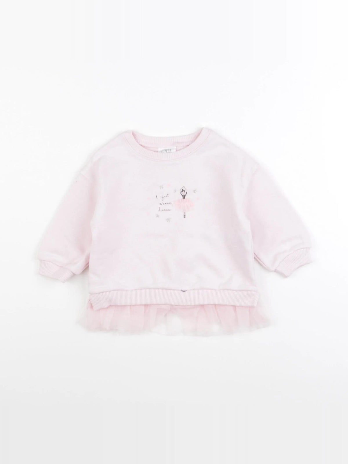 Zara - sweat rose - 3/6 mois