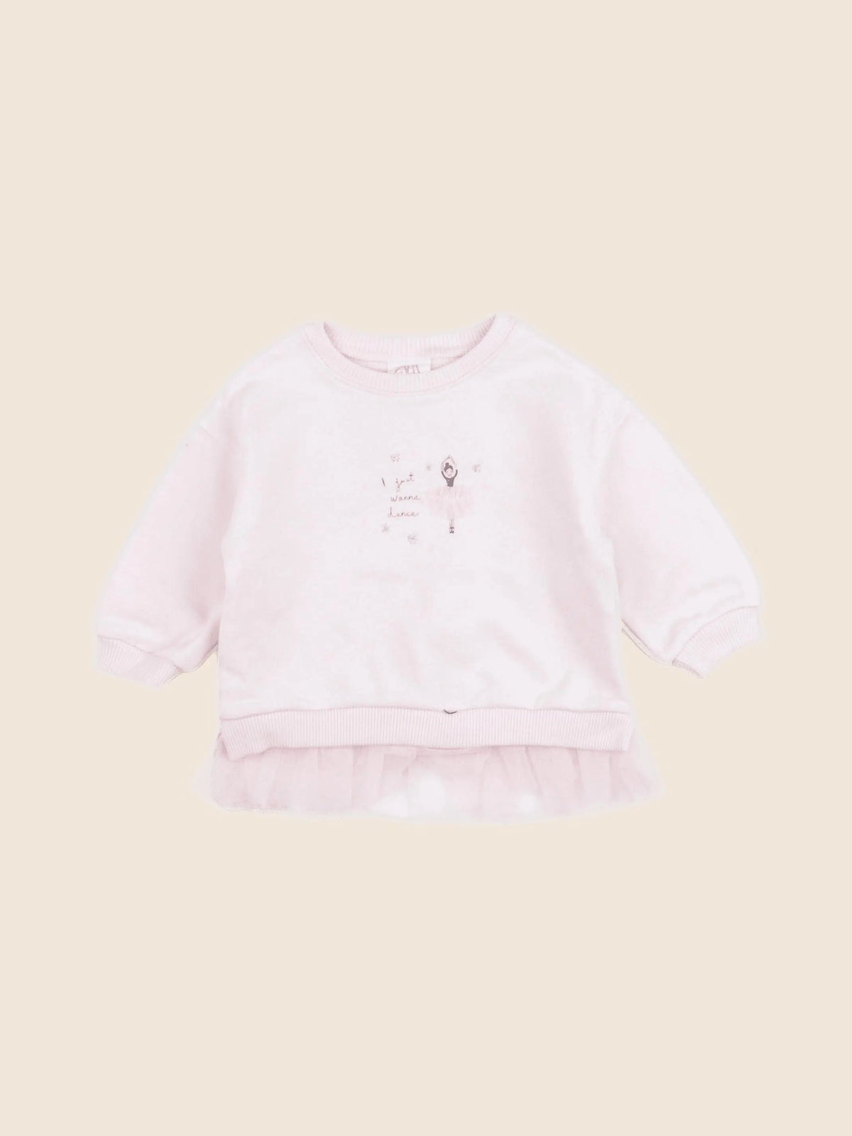 Zara - sweat rose - 3/6 mois
