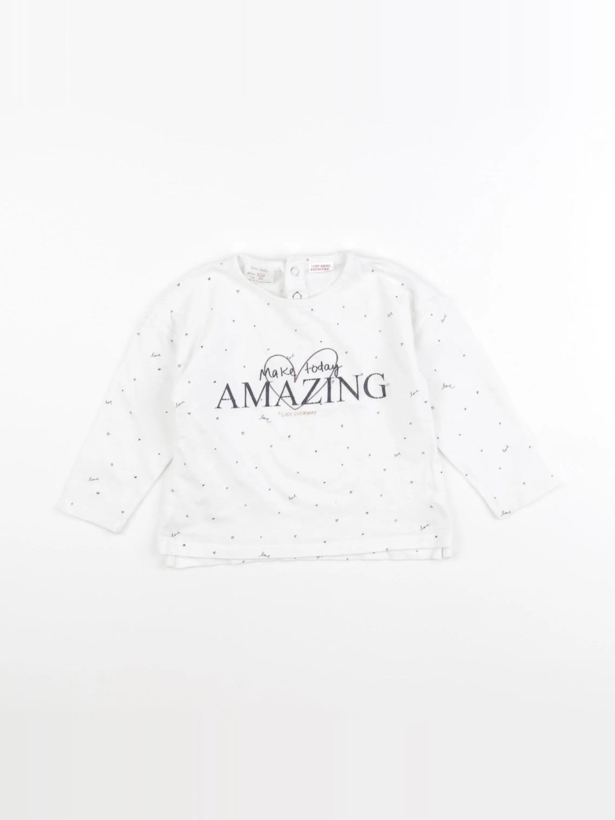 Zara - tee-shirt blanc - 9/12 mois